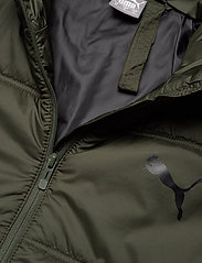 puma essentials padded long black coat