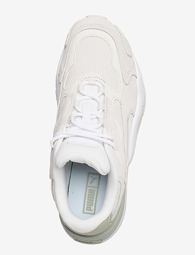 puma hedra minimal trainers in sage and white