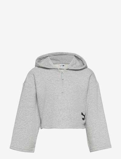 puma grey cropped hoodie