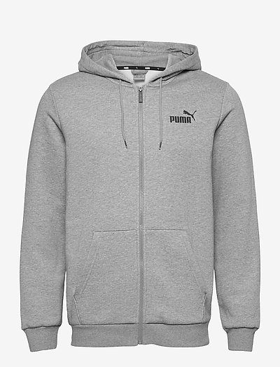 ESS Small Logo FZ Hoodie FL - hoodies - medium gray heather