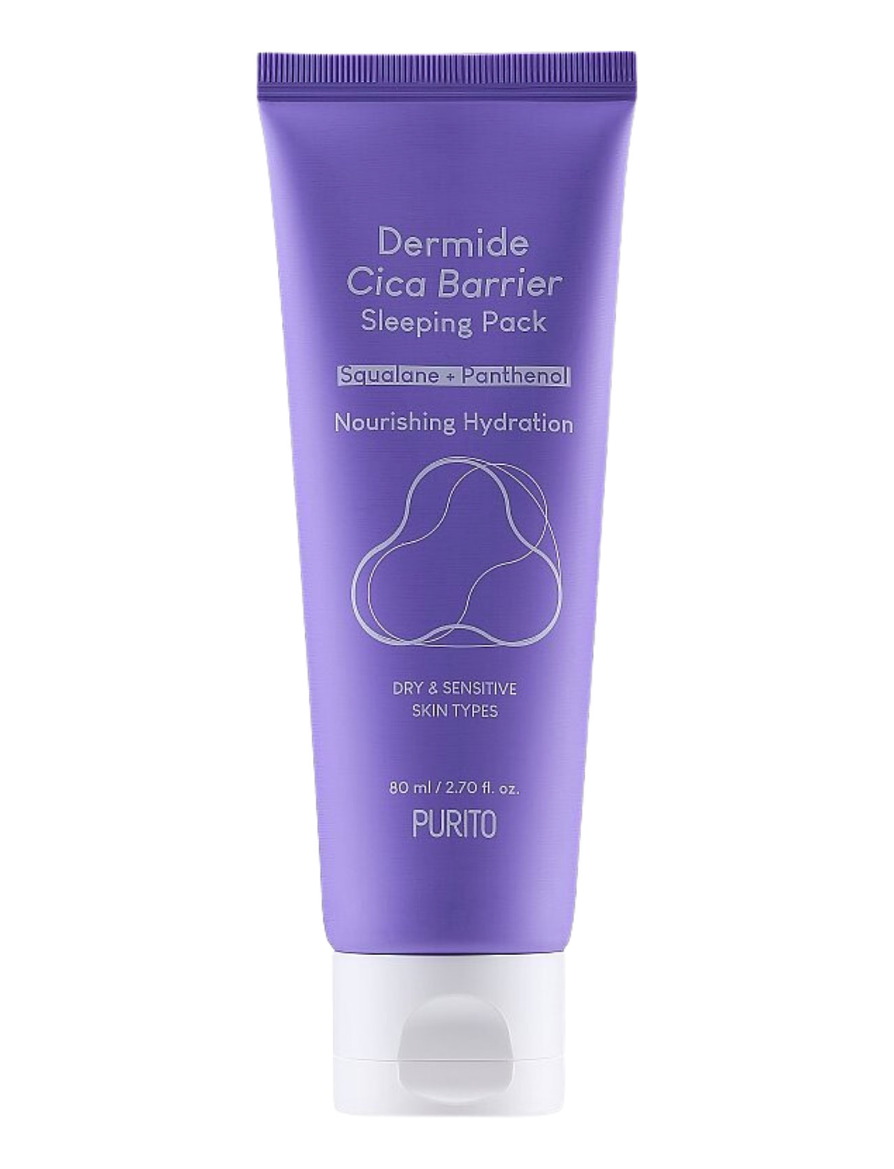 Purito Dermide Cica Barrier Sleeping Pack, 80 ml, Nude, Fugtighedscreme > Natcreme, Dame