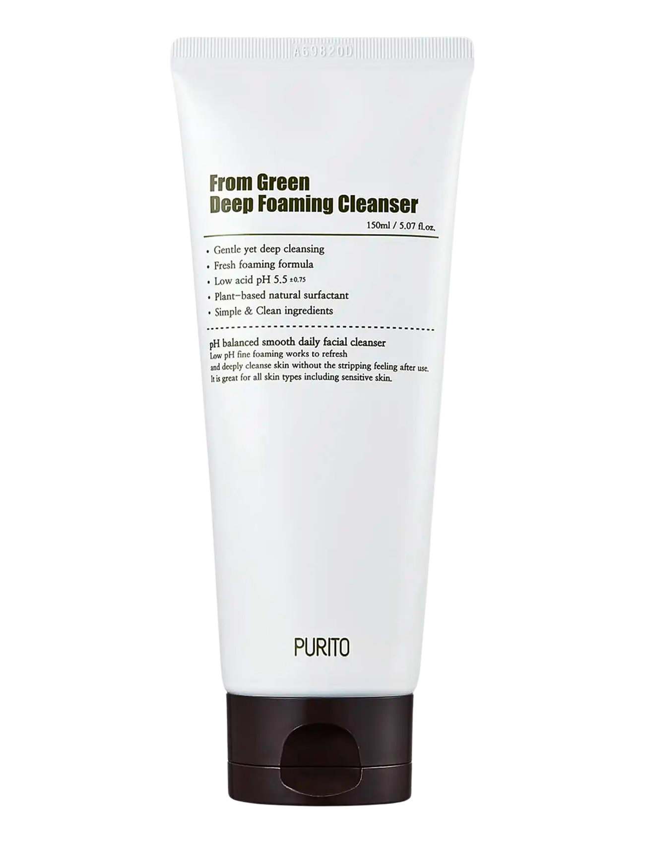 Purito From Green Deep Foaming Cleanser, 150 ml, Nude, Rengøringsmidler > Mousse Cleanser, Dame