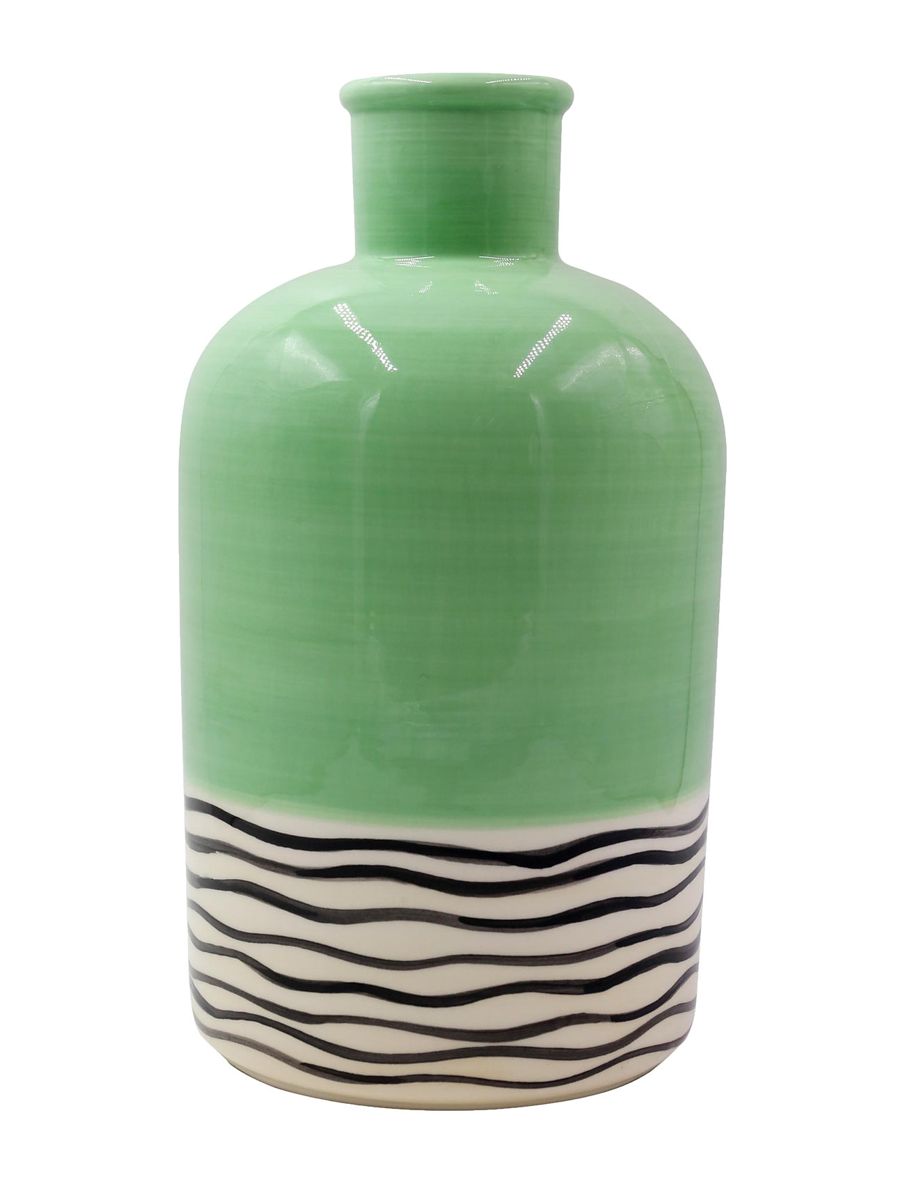Que Rico Vase - Río - Cebra Loca, 30 cm, Green, Vases > Other Vases, Unisex