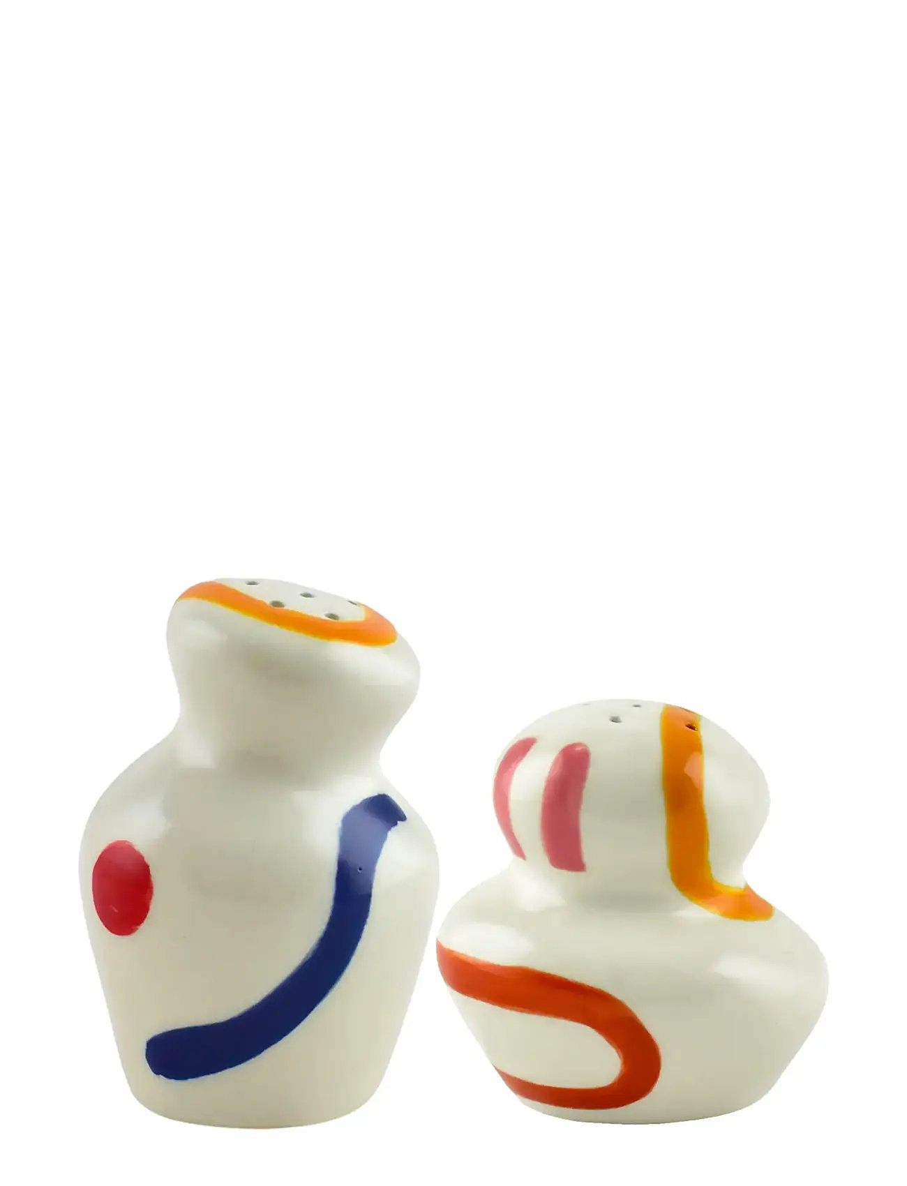 Que Rico Salt- Og Peber Sæt - Laura - Pintura Locura, 13 cm, Multi/patterned, Kværne > Salt- Og Peberbøsser, Unisex