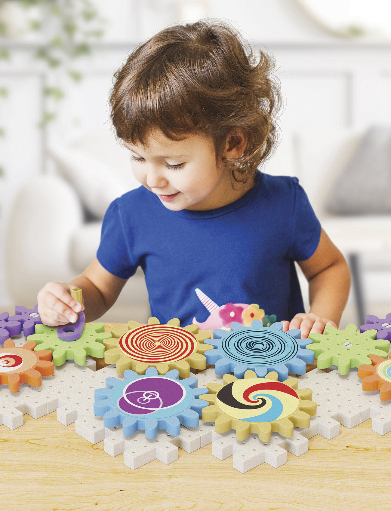 Quercetti Kaleido Gears Play Eco+, 38 pcs, Multi/patterned, Håndværk > Håndværkssæt, Børn