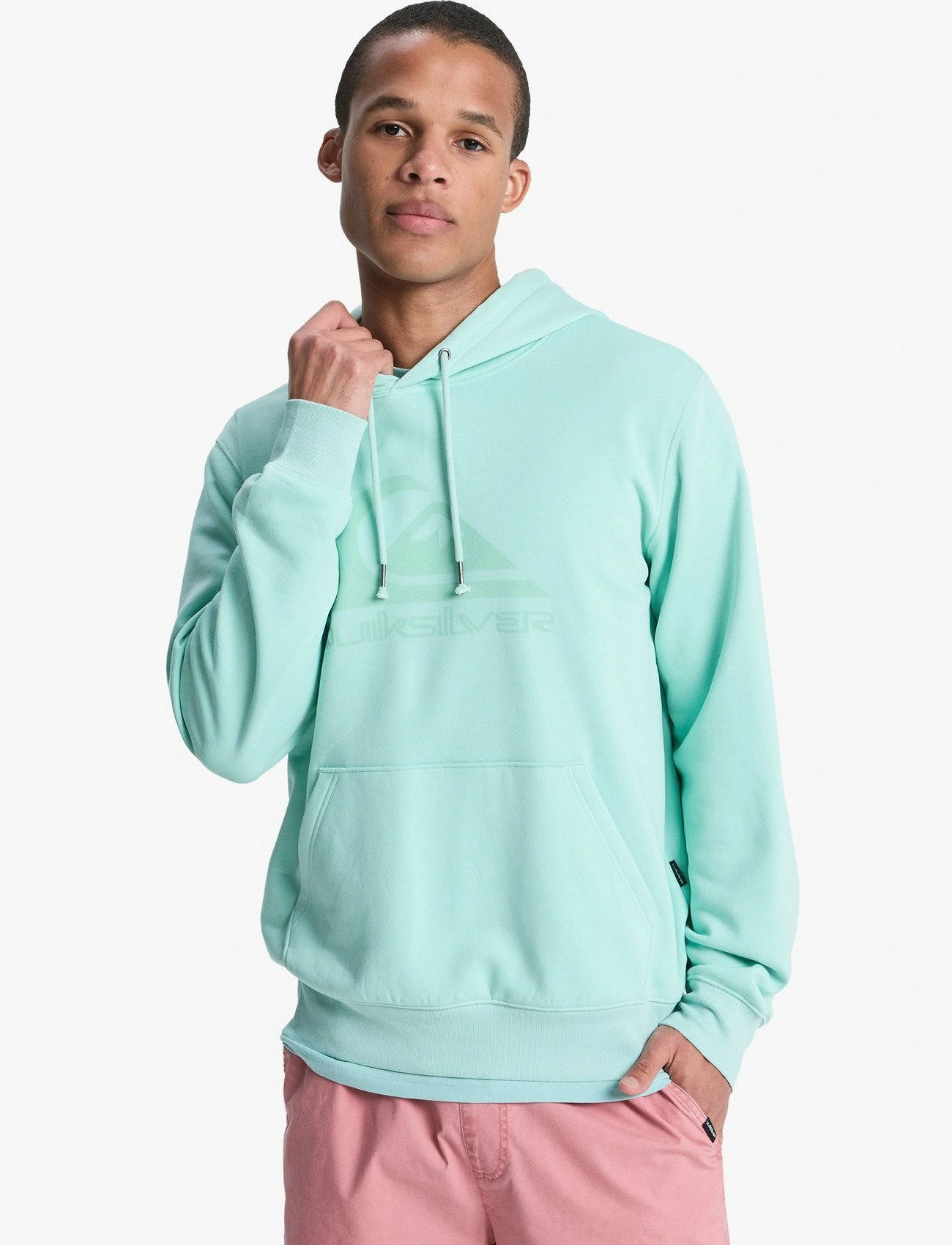 Quiksilver Comp Logo Hoodie, L, Blue, Sport Sweatshirts & Hoodies > Sport Hoodies, Herre