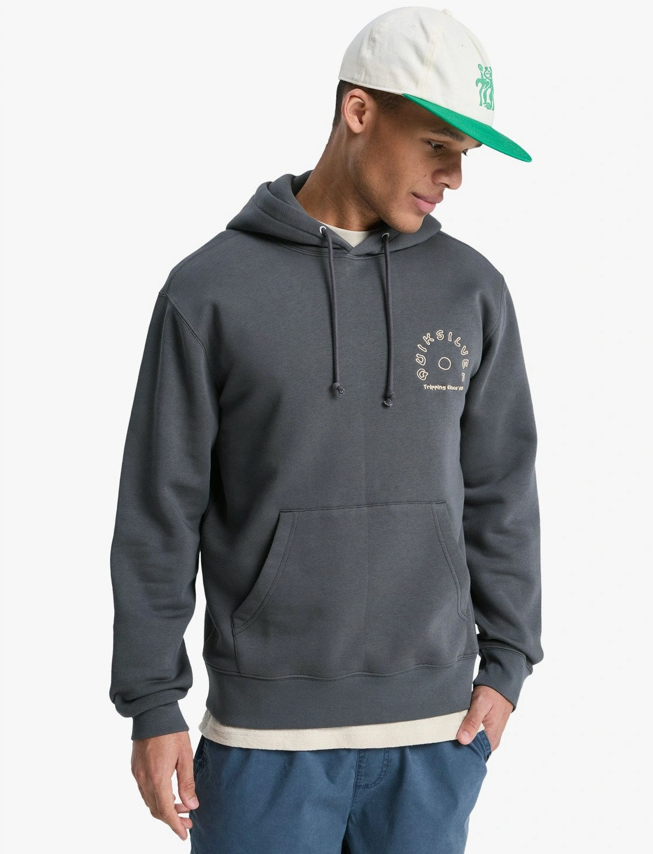 Quiksilver Salt Water Graphic Hoodie, M, Grey, Sport Sweatshirts & Hoodies > Sport Hoodies, Herre