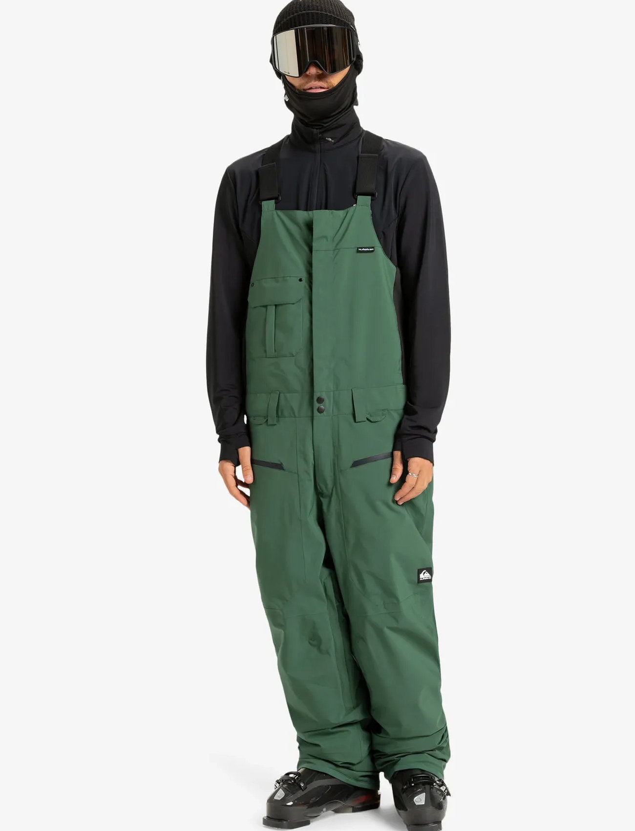 Quiksilver Paramo Stretch 20K Bib, M, Green, Sport Overtøj > Sport Ski Pants, Herre