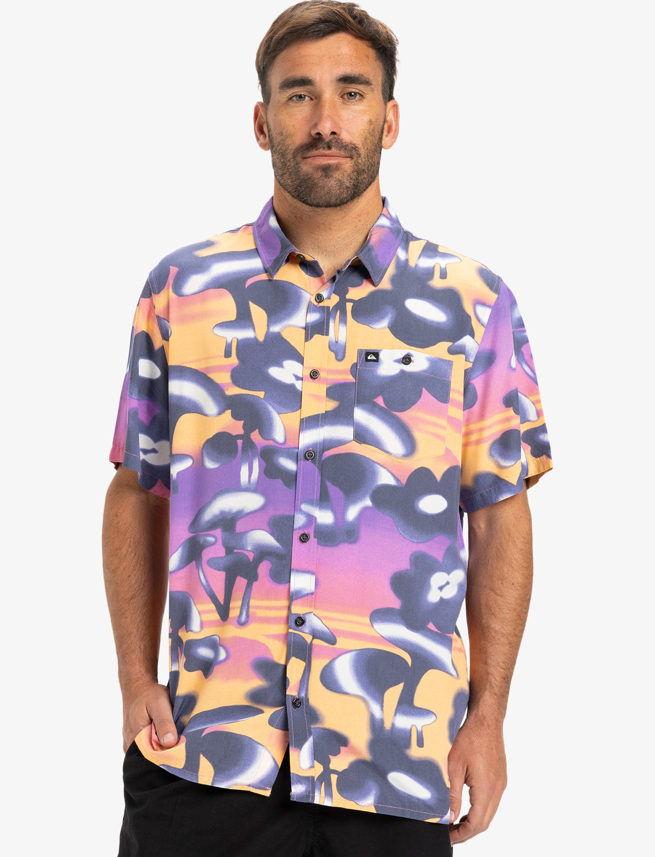 Quiksilver Safe Paradise Ss, M, Purple, Sport Overdele > Sport Shirts, Herre