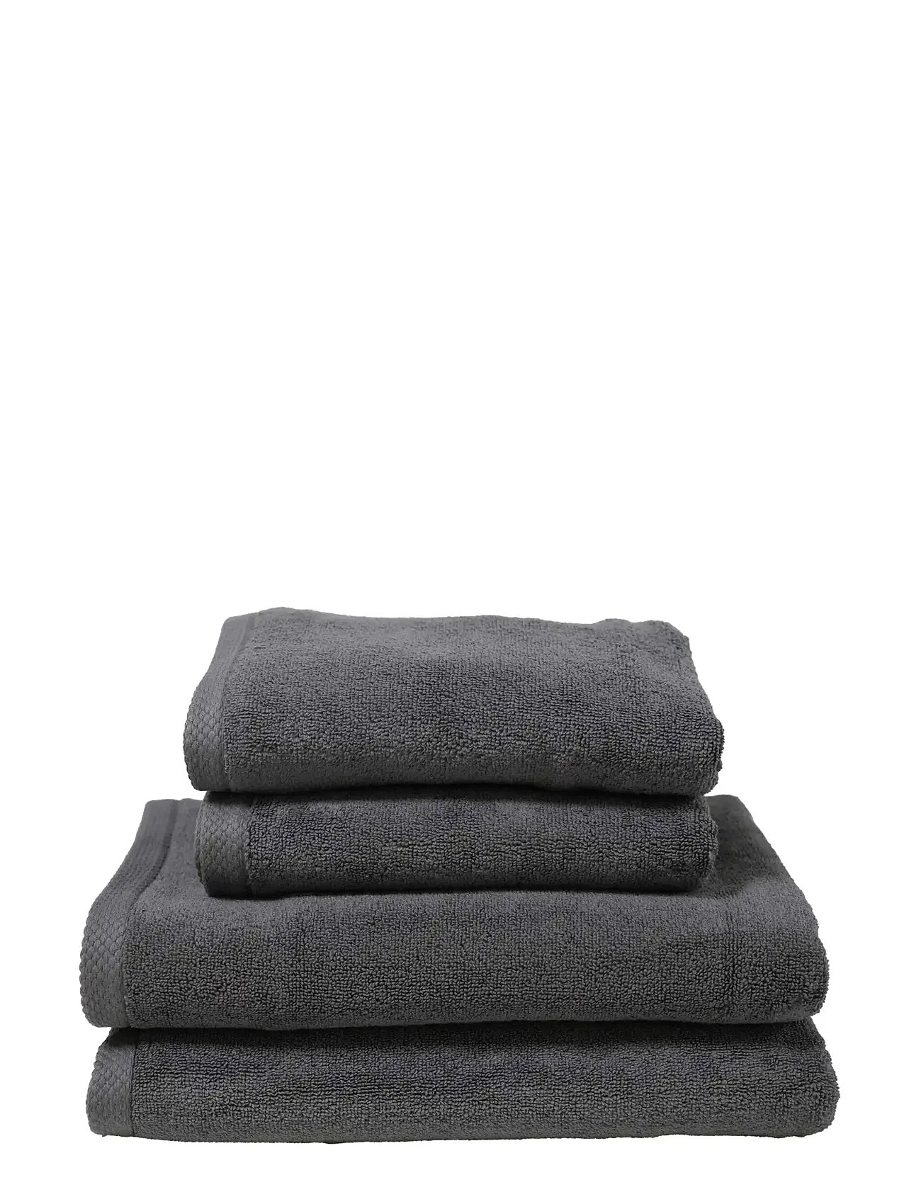 Quilts of Denmark Pure Sleep Towel Dark Grey 4-Pack, 2X50X100 cm;2X70X140 cm, Grey, Håndklæder & Badehåndklæder > Badehåndklæder, Unisex