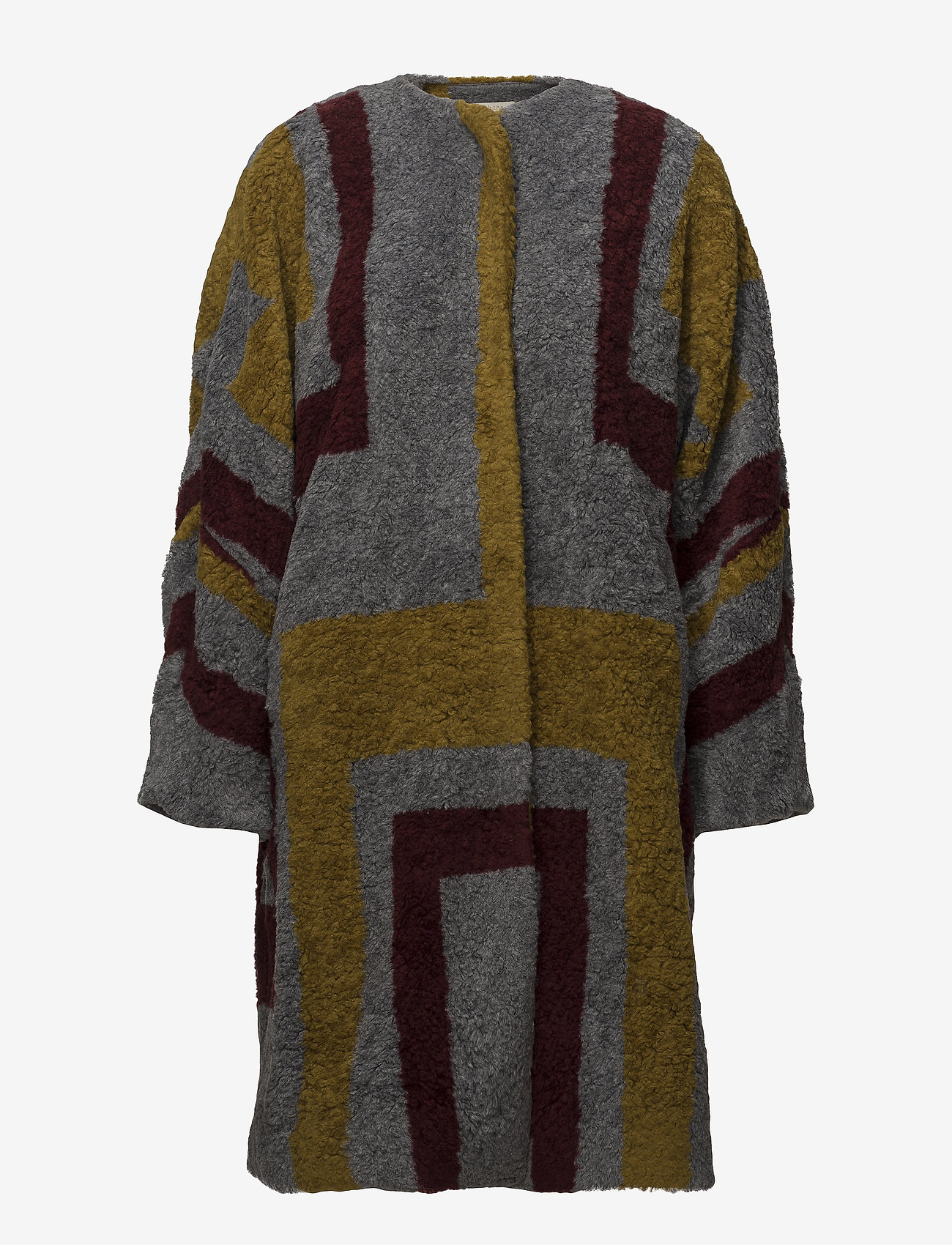 tribal wool coat