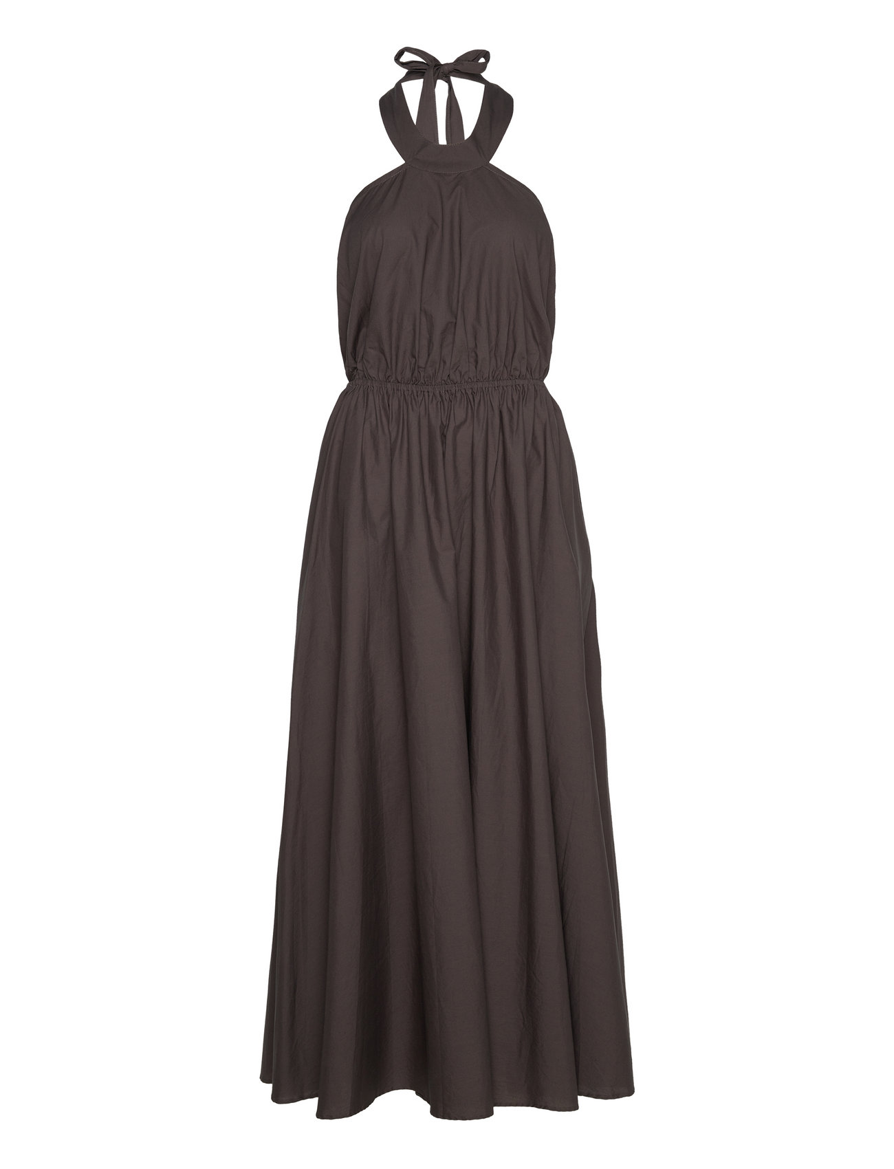 Sylvi - Poplin Halter Dress Maxiklänning Festklänning Black Rabens Sal R