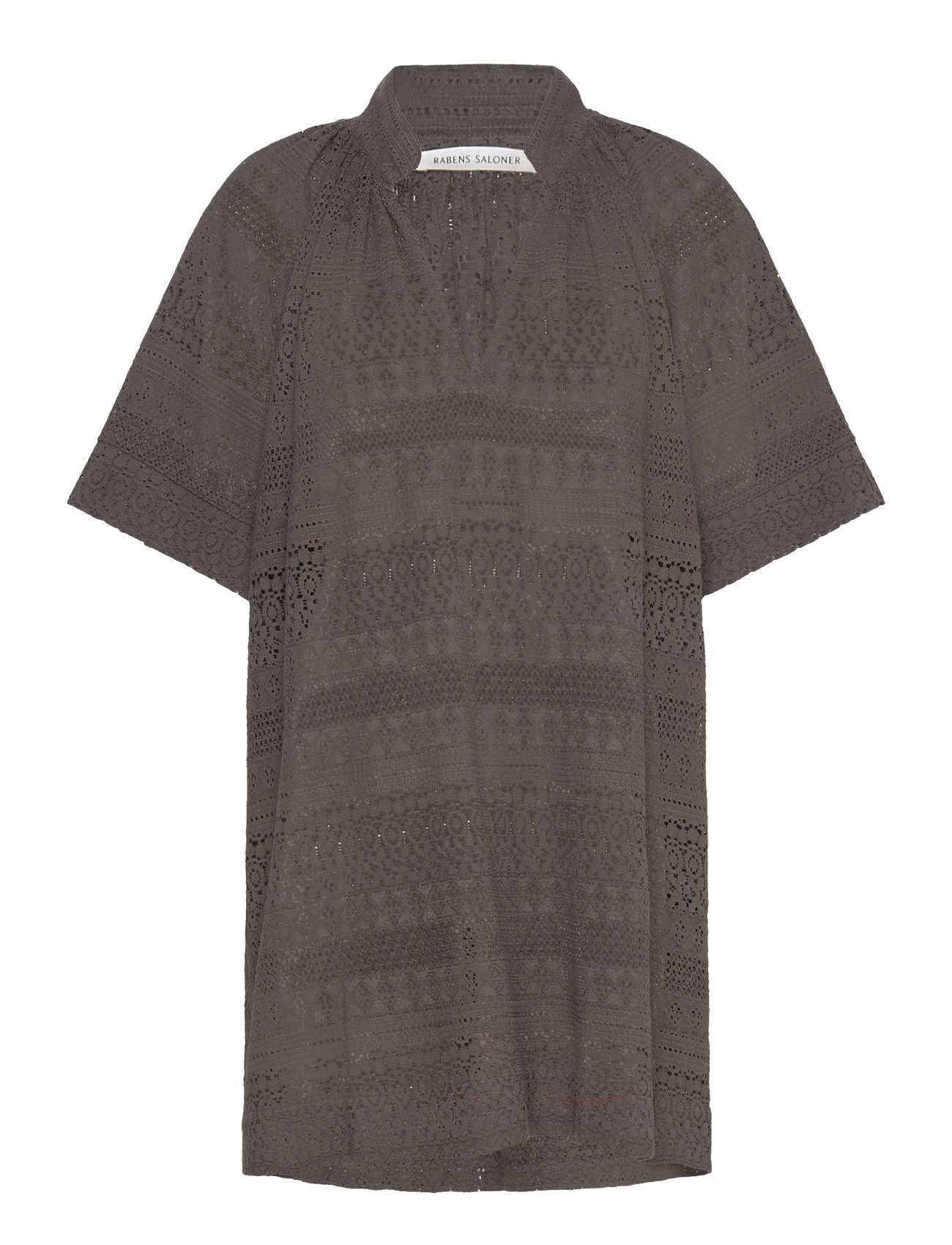 Netted Lace Short Dress - Hehla Khaki Rabens Sal R