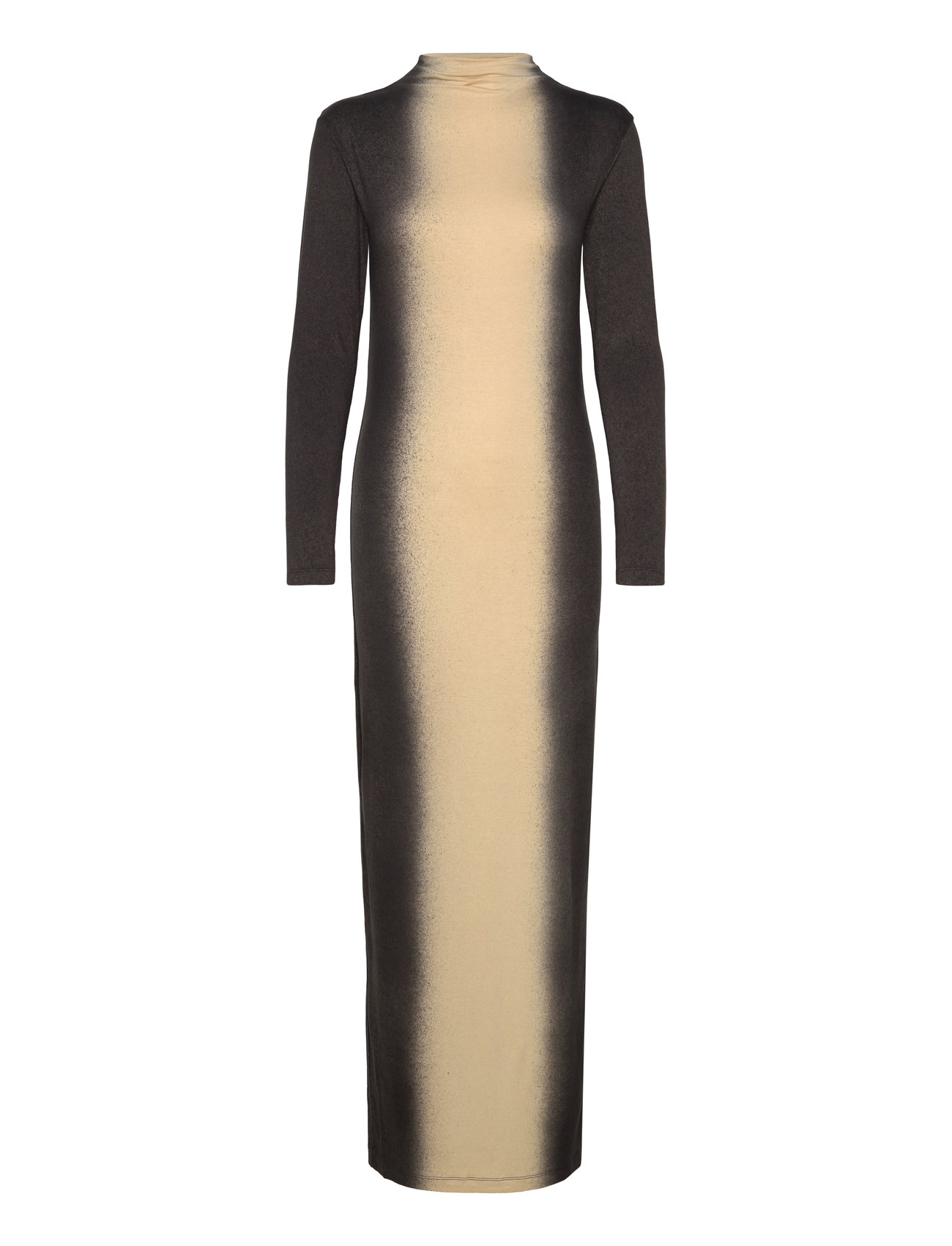 Graffiti Long Jersey Dress - Lykka Maxikjole Festkjole Beige Rabens Sal R