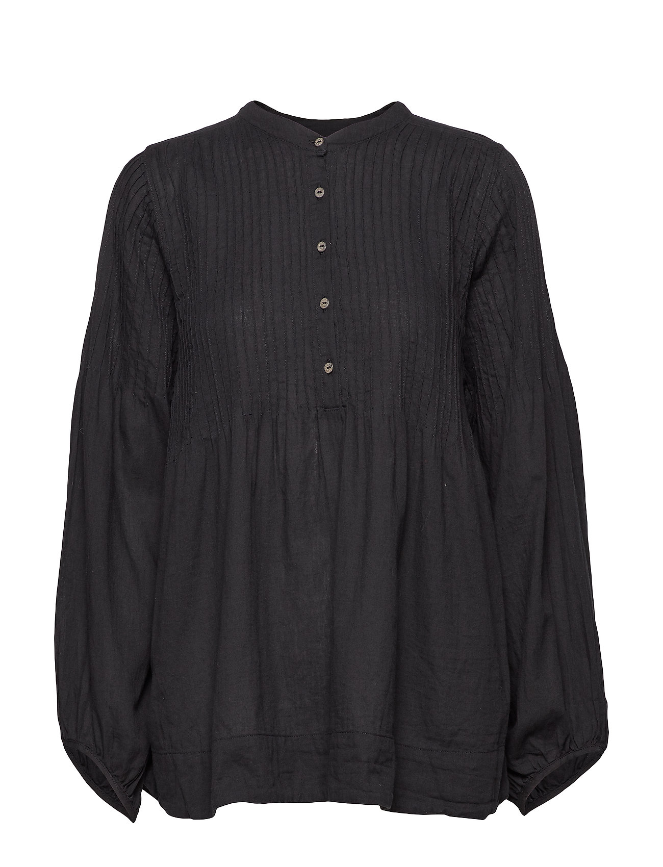 Rabens Saloner Cotton Pintuck Top Blouse Lange Mouwen Zwart Sal rabens saloner kopen in de aanbieding Rabens Saloner Cotton Pintuck Top Blouse Lange Mouwen Zwart Sal rabens saloner kopen in de aanbieding