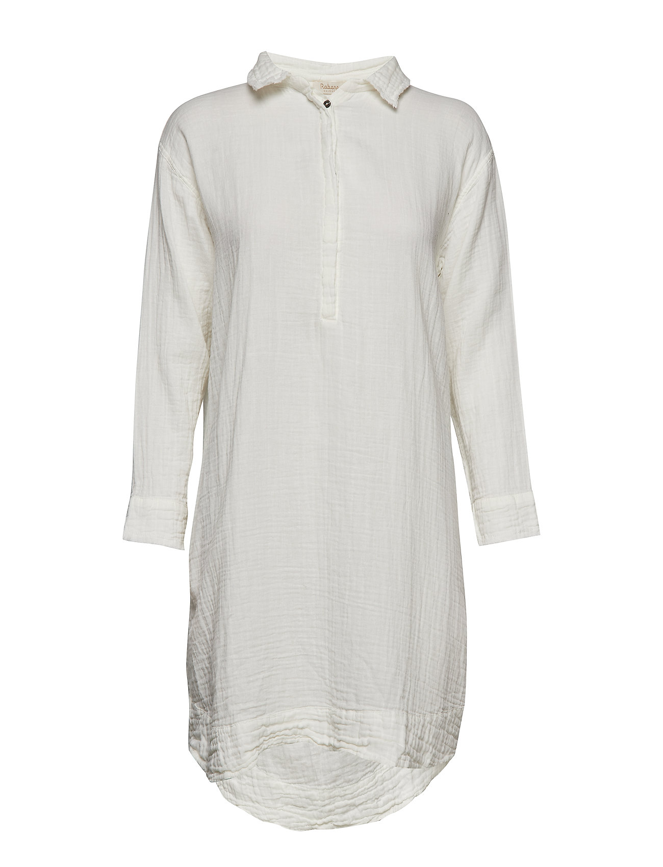 Rabens Saloner Raw Edge Cotton Kaftan Blouse Lange Mouwen Creme Sal rabens saloner kopen in de aanbieding Rabens Saloner Raw Edge Cotton Kaftan Blouse Lange Mouwen Creme Sal rabens saloner kopen in de aanbieding