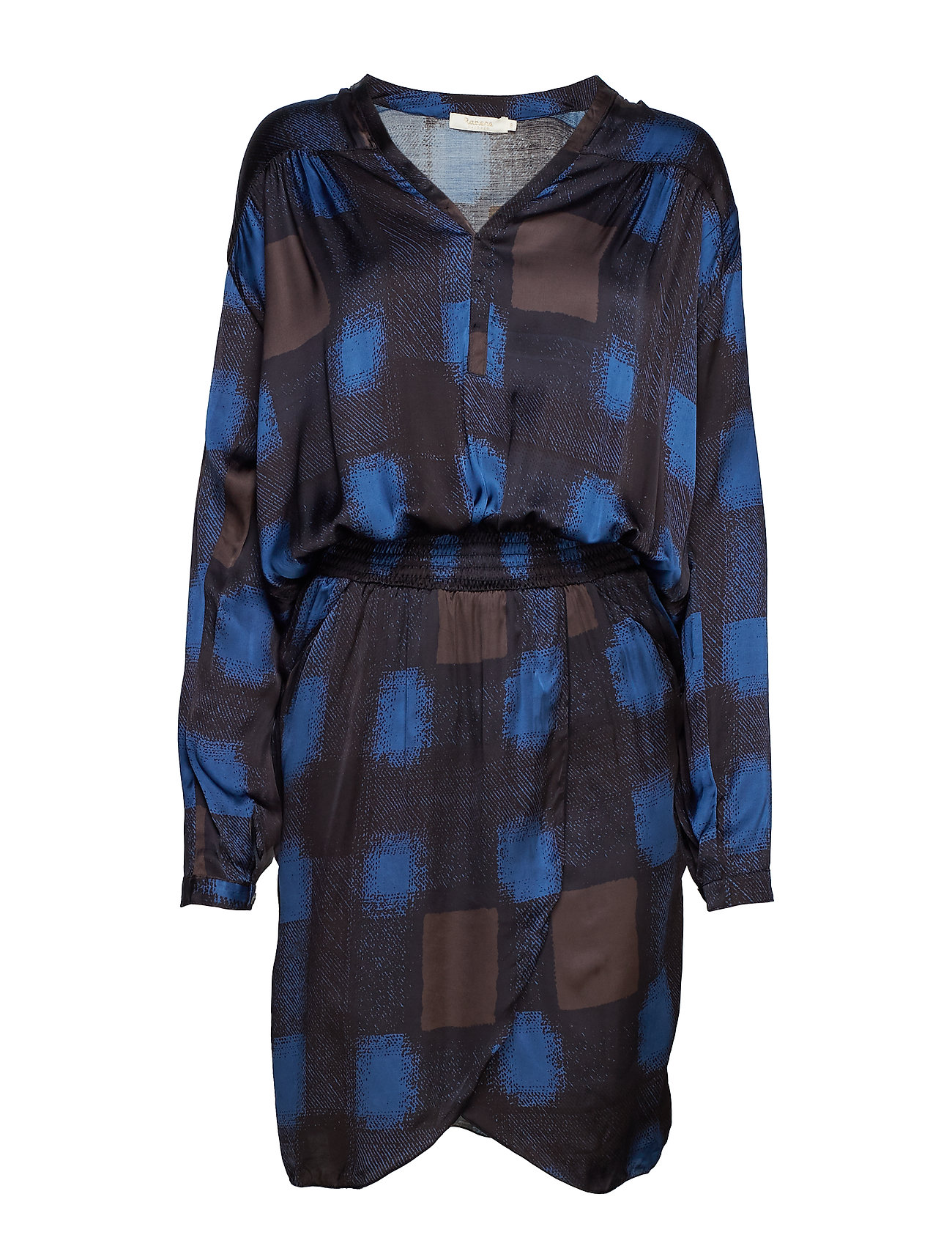 Rabens Saloner Geometric Wrapover Short Dress Jurk Knielengte Blauw Sal rabens saloner kopen in de aanbieding Rabens Saloner Geometric Wrapover Short Dress Jurk Knielengte Blauw Sal rabens saloner kopen in de aanbieding