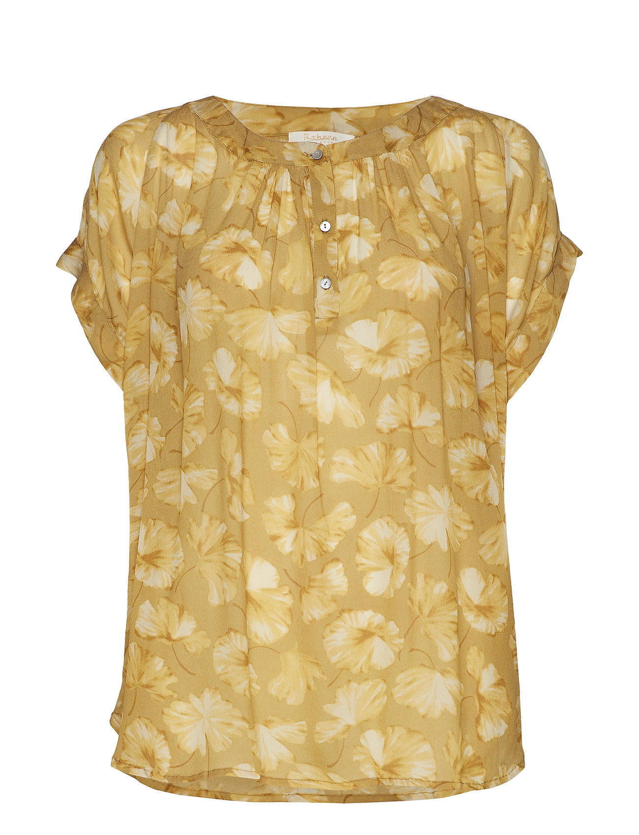 Rabens Saloner Flower Print Top Blouse Korte Mouwen Geel Sal rabens saloner kopen in de aanbieding Rabens Saloner Flower Print Top Blouse Korte Mouwen Geel Sal rabens saloner kopen in de aanbieding