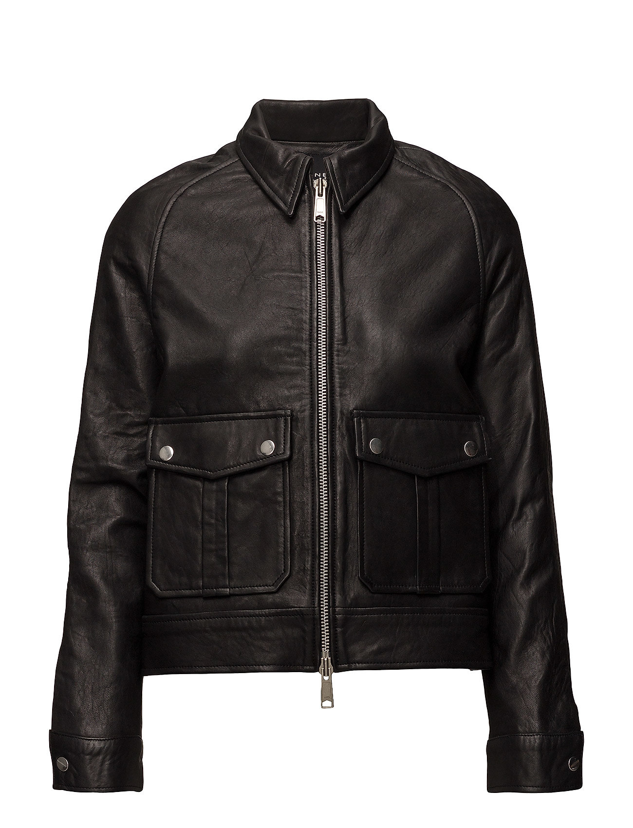 Smith Leather Jacket Leren Jack Jas Zwart Raiine raiine kopen in de aanbieding