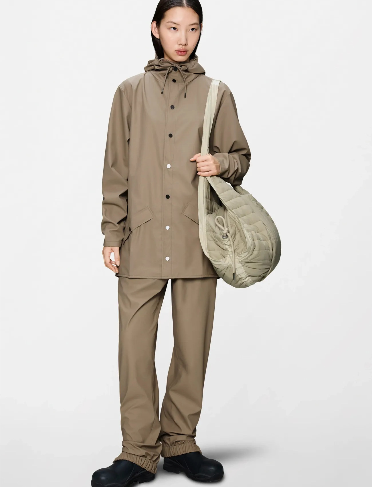 Rains Jacket W3, M, Beige, Regntøj > Regnfrakker, Dame