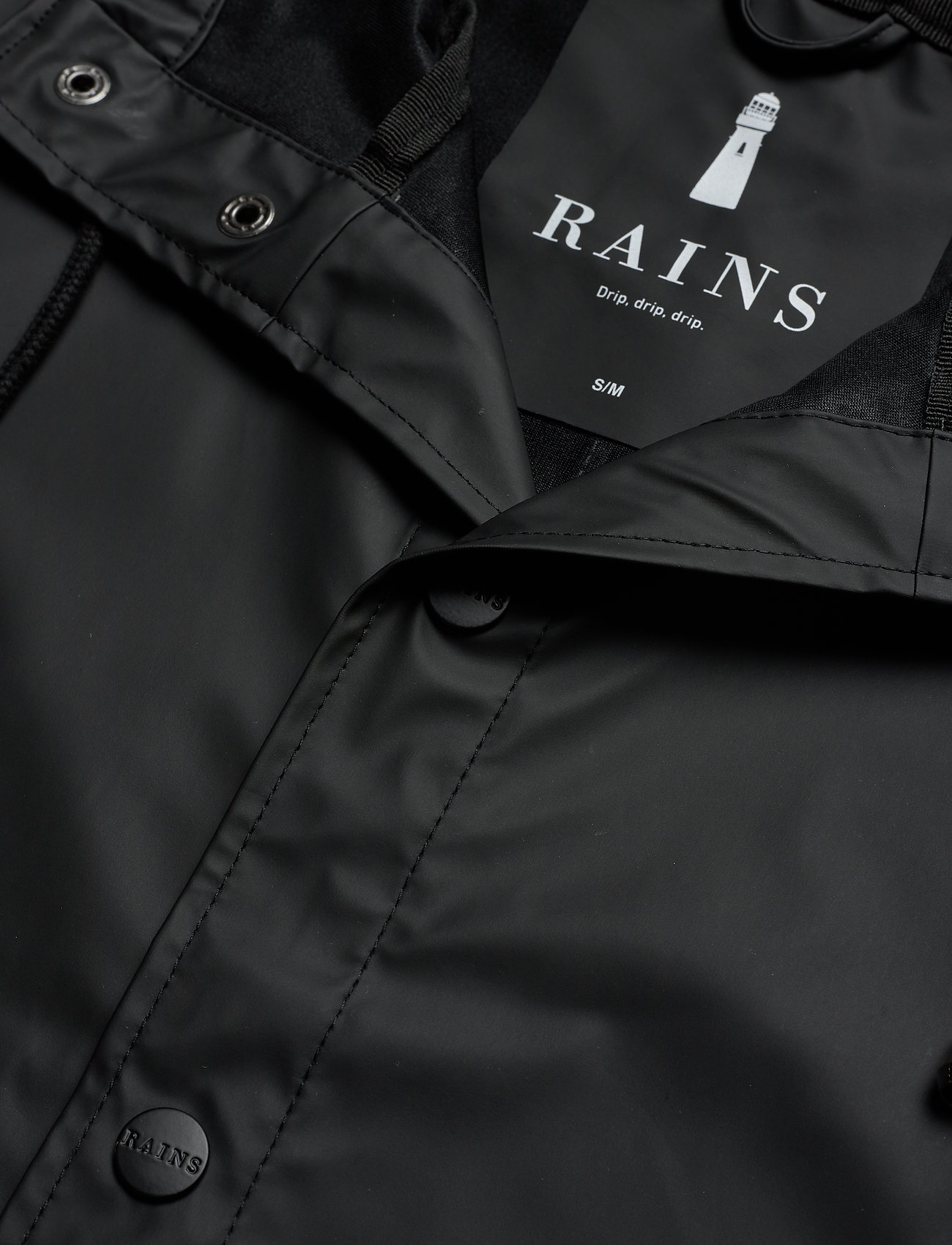 Rains - Long Jacket - spring jackets - 01 black - 7