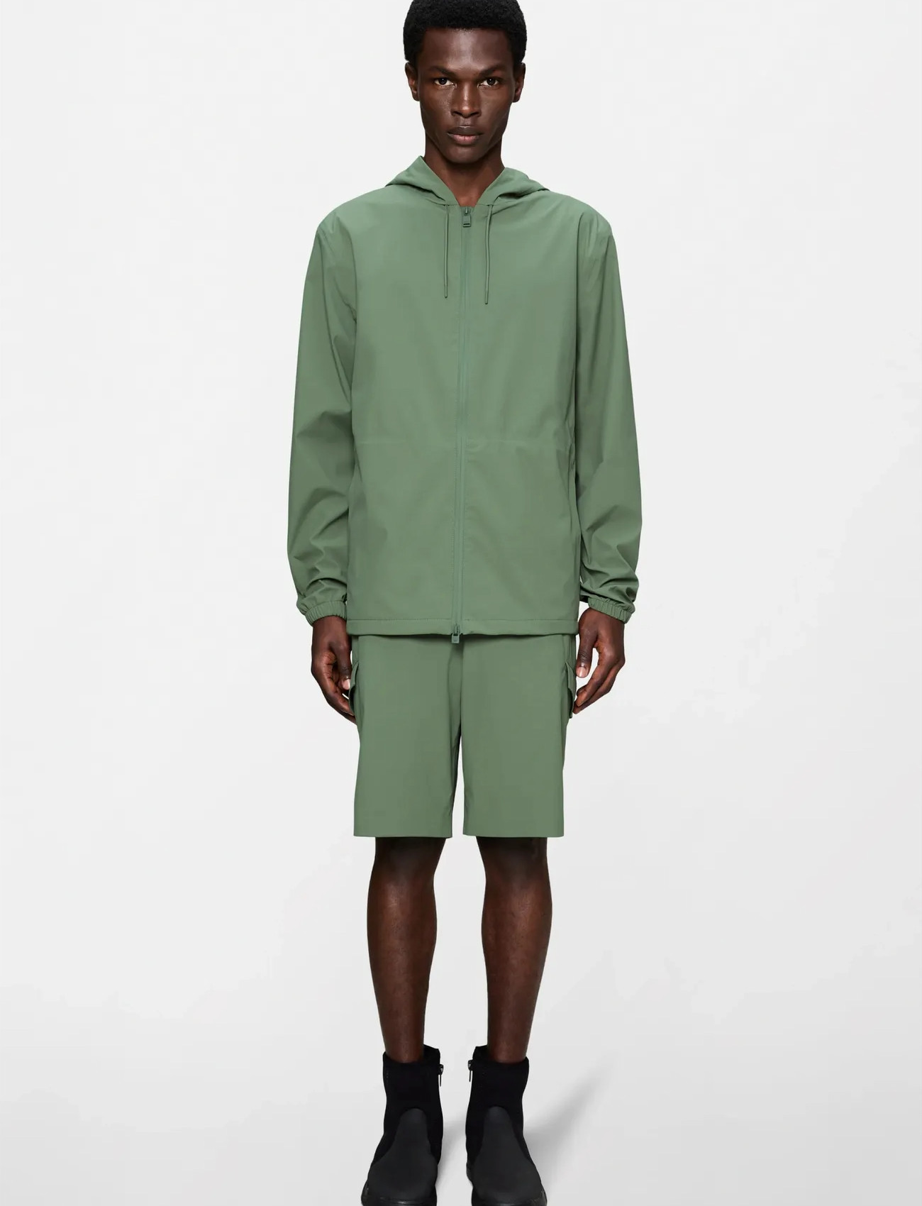 Rains Suva Hardshell Jacket W3, S, Khaki green, Regntøj > Regnfrakker, Herre