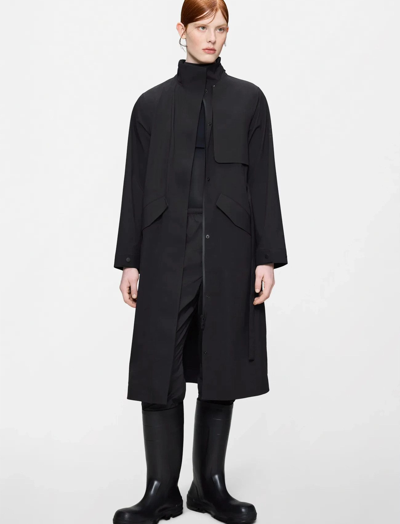 Rains Suva Hardshell W Coat W3, S, Black, Frakker > Trenchcoats, Dame