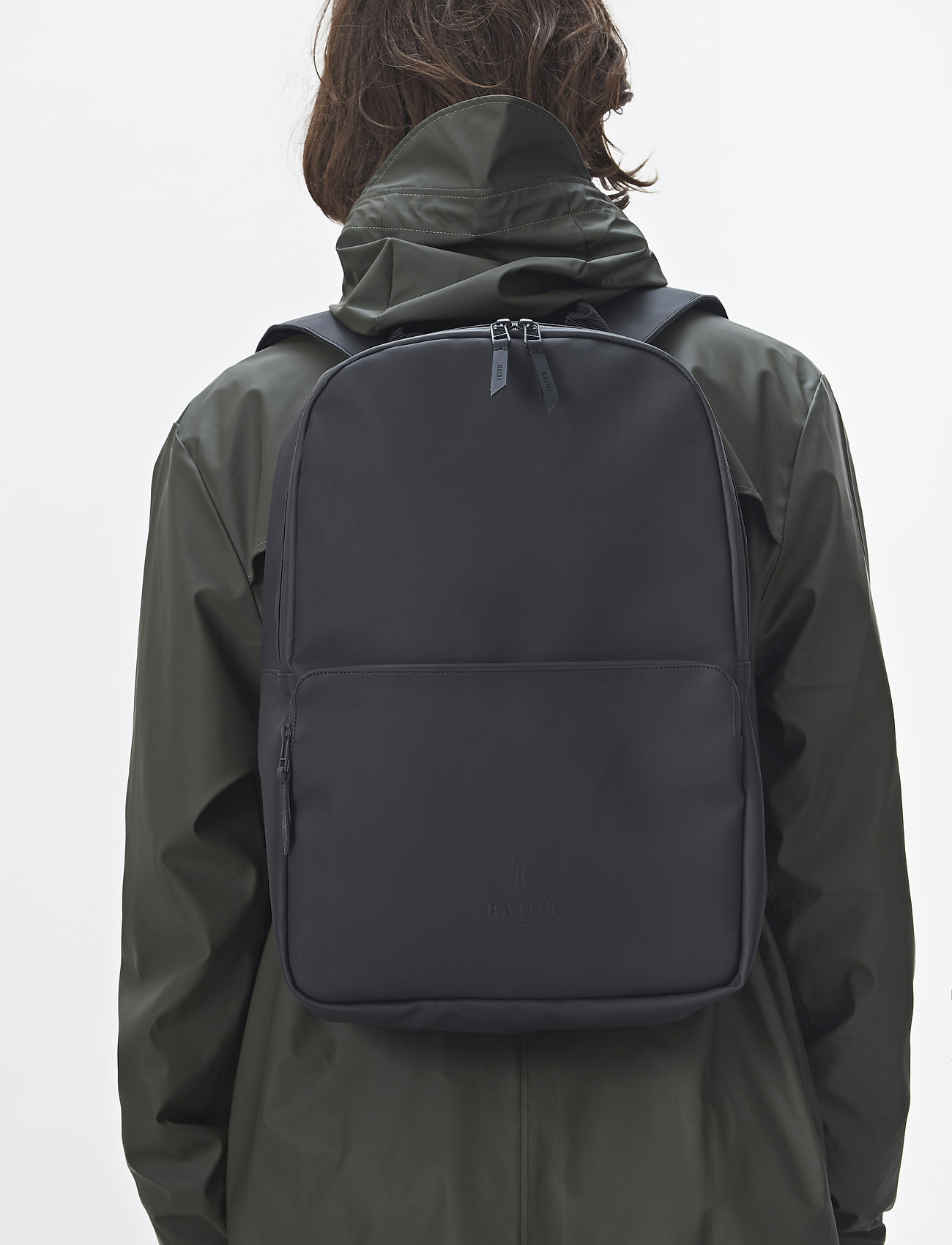 New Mens Rains Grey Field Pu Backpack Backpacks