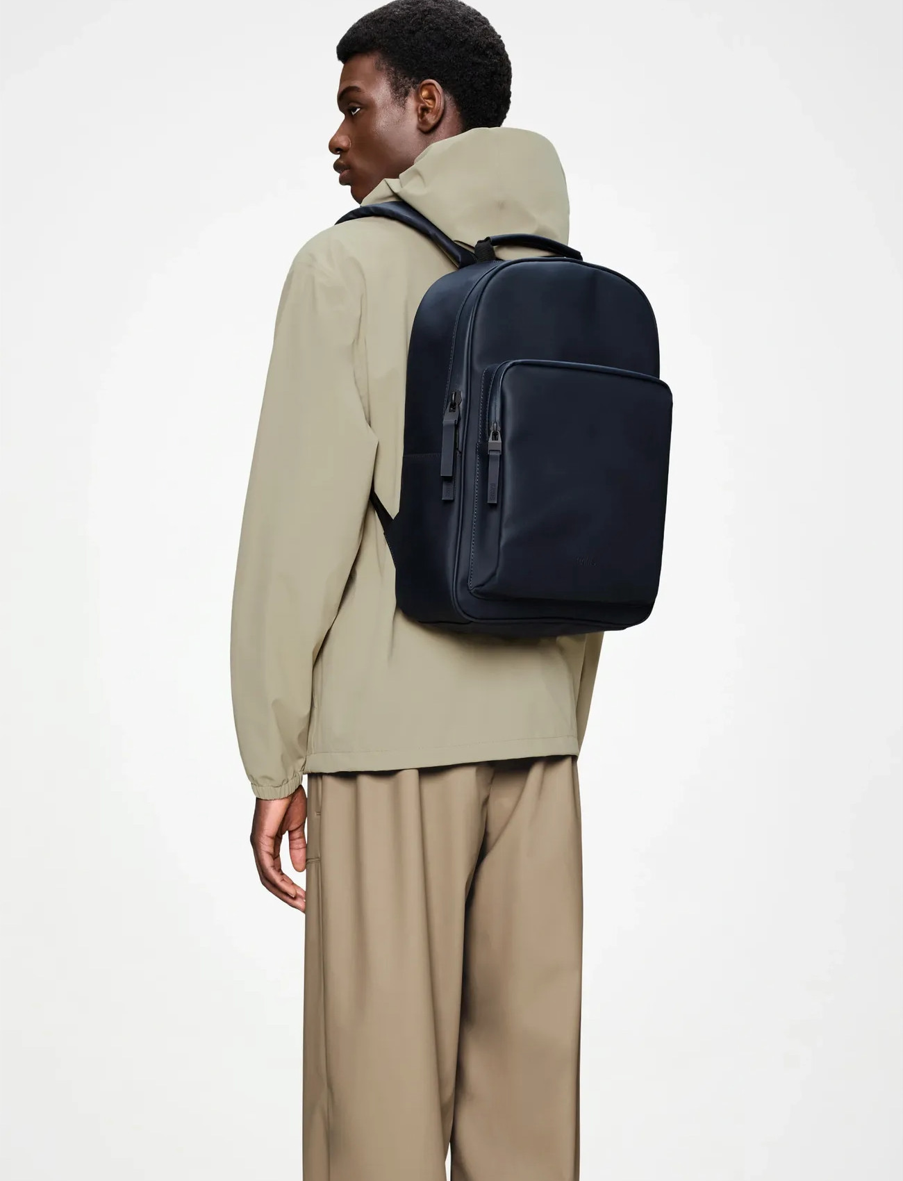 Rains Book Daypack Large W3, One Size, Navy, Designere > Rygsække, Herre