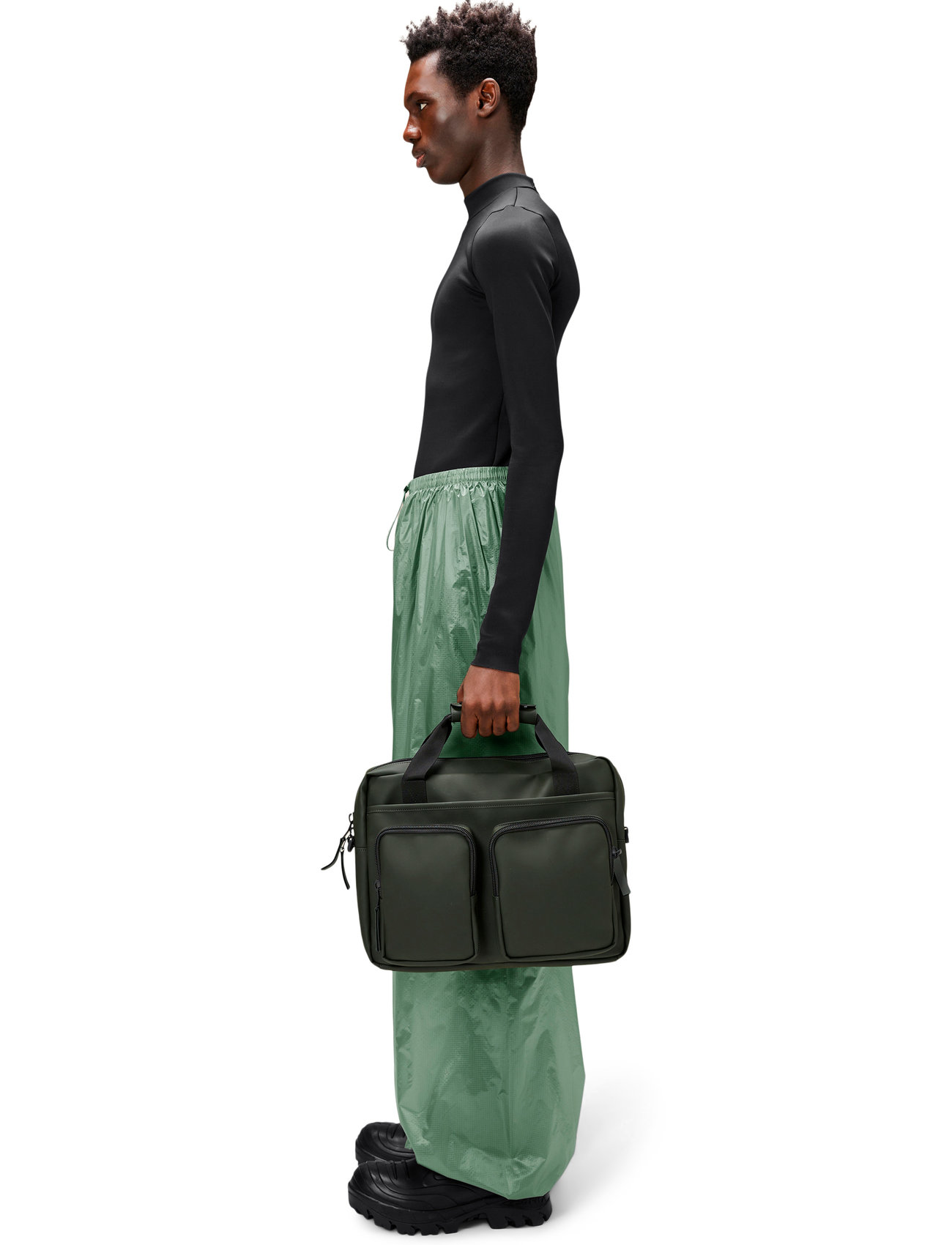 Rains Texel Tech Bag W3, One Size, Green, Designere > Budbringere, Herre