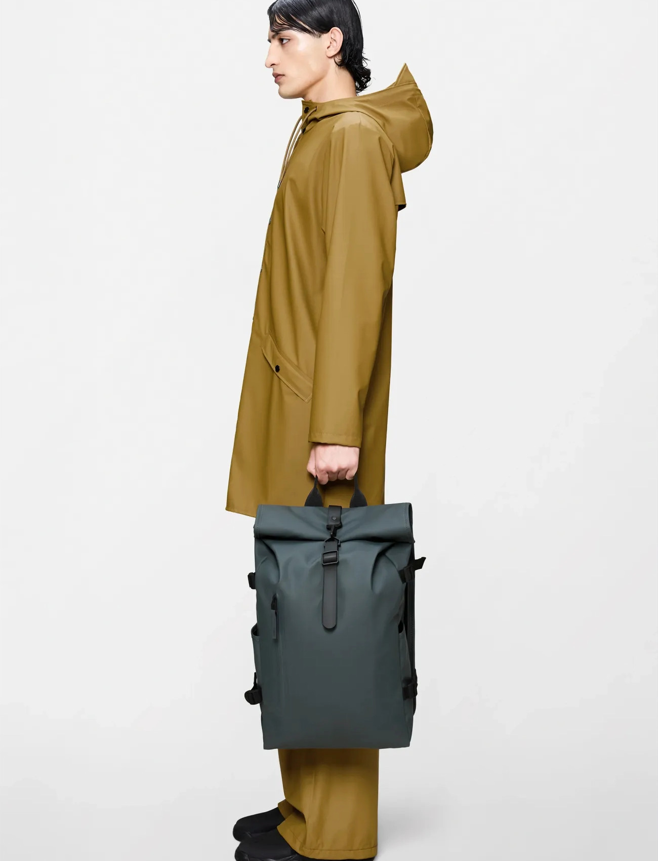 Rains Rolltop Rucksack Large W3, One Size, Blue, Tasker > Rygsække, Herre
