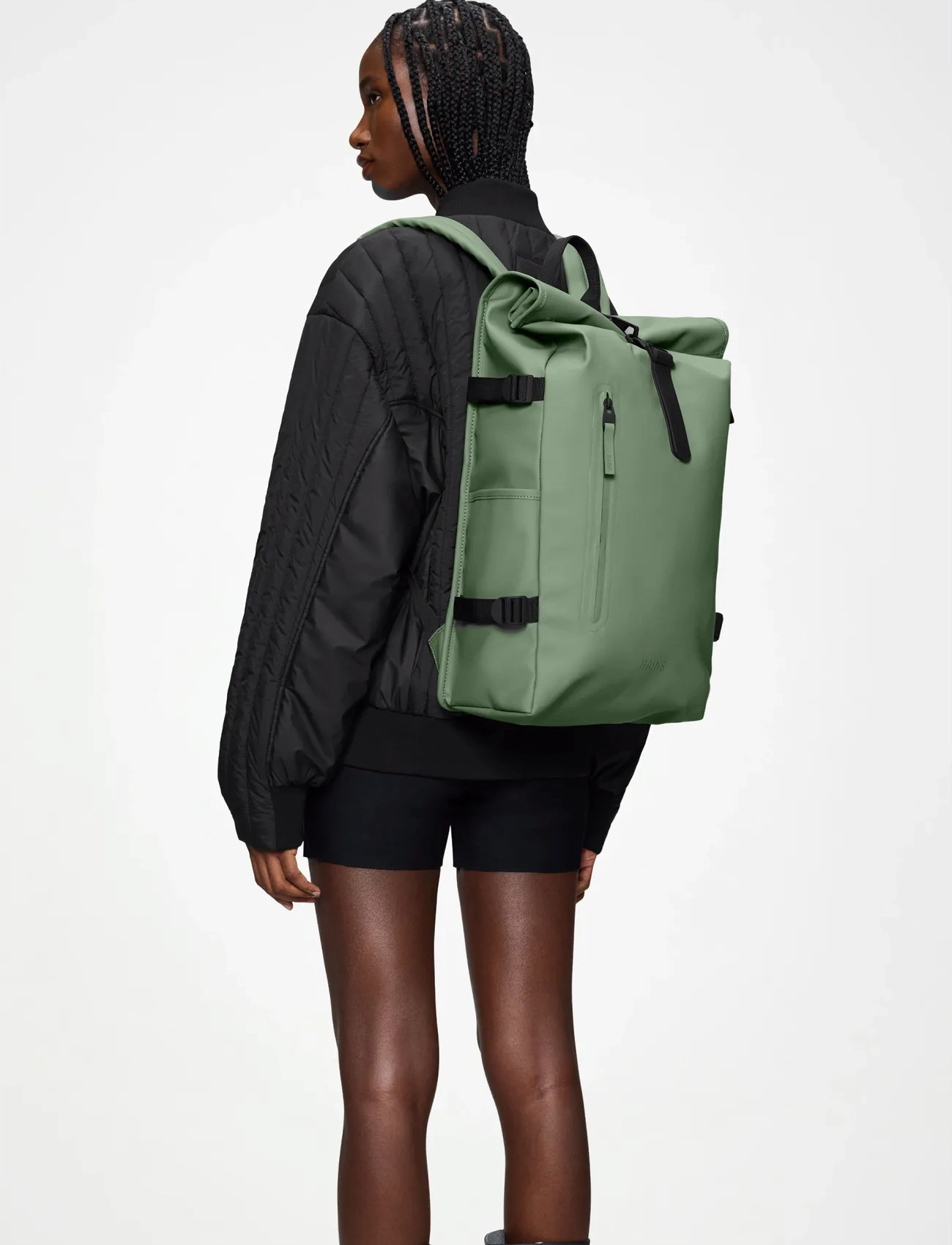 Rains Rolltop Rucksack Large W3, One Size, Green, Tasker > Rygsække, Herre