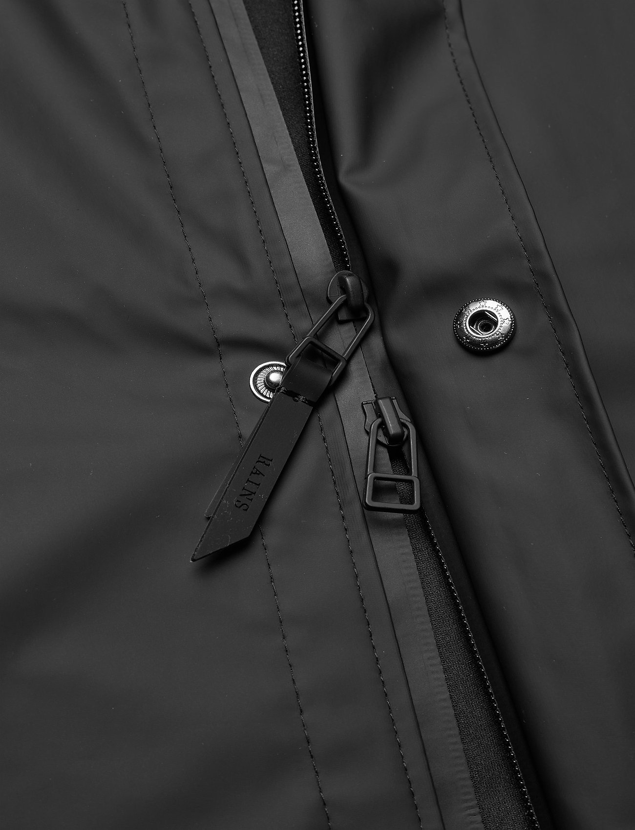 Rains - Fishtail Parka - spring jackets - 01 black - 4