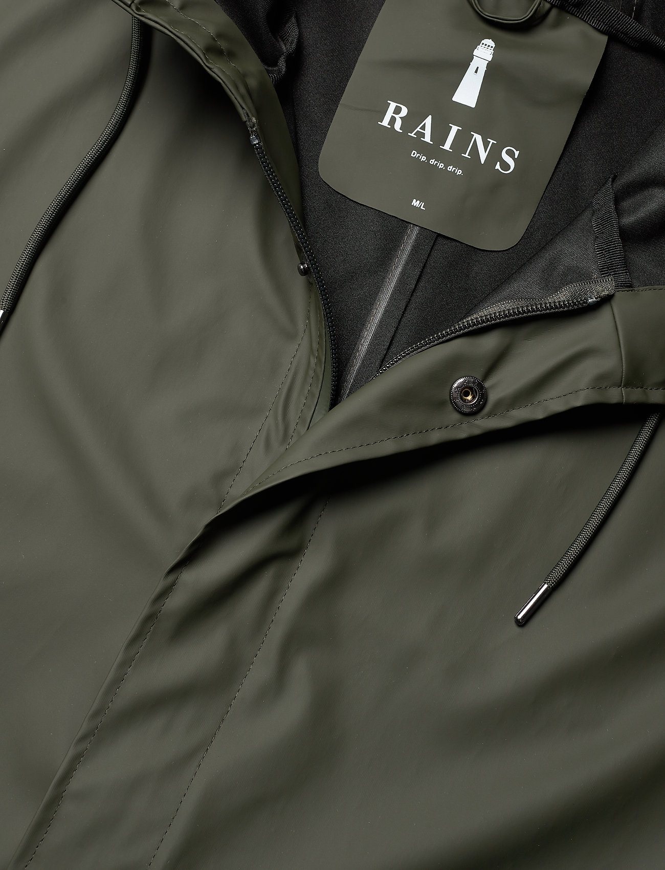 Rains - Fishtail Parka - spring jackets - 03 green - 2