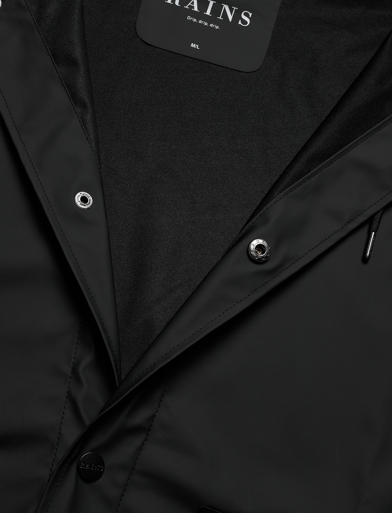 Rains - Short Hooded Coat - spring jackets - 01 black - 2