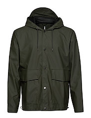 Rains - Short Hooded Coat - spring jackets - 03 green - 0