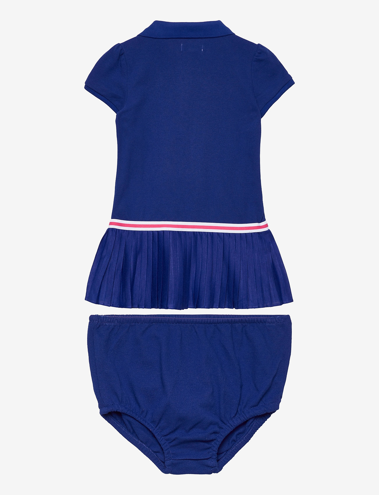 Ralph Lauren Baby - Pleated Mesh Polo Dress & Bloomer - short-sleeved baby dresses - heritage royal - 1