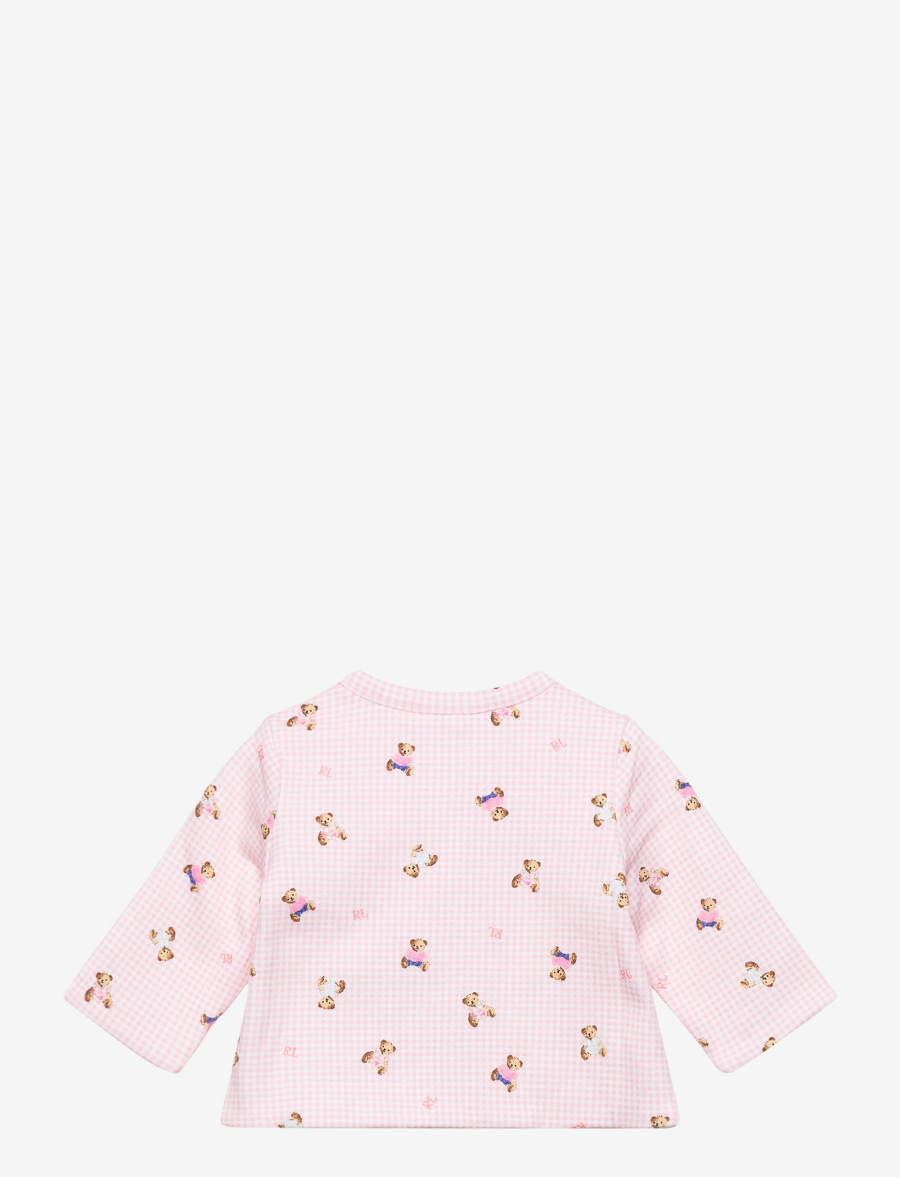 Ralph Lauren Baby - Reversible Polo Bear Interlock Cardigan - cardigans - pink multi - 1