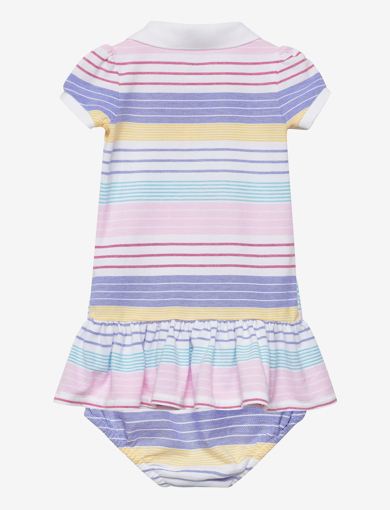 Ralph Lauren Baby - Striped Mesh Polo Dress & Bloomer - short-sleeved baby dresses - run on multi - 1