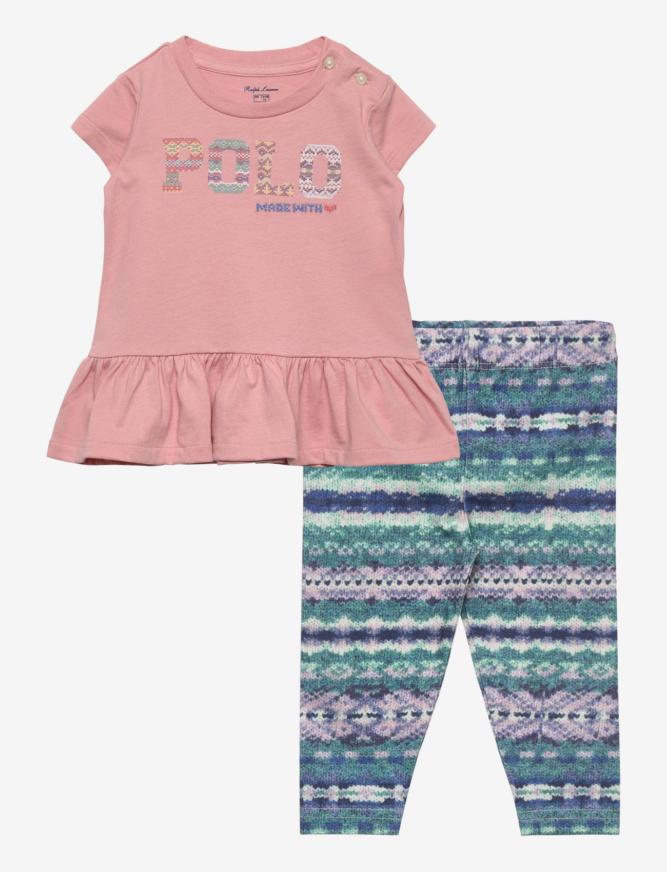 Ralph Lauren Baby Logo Top & Stretch Jersey Legging Set Tøj