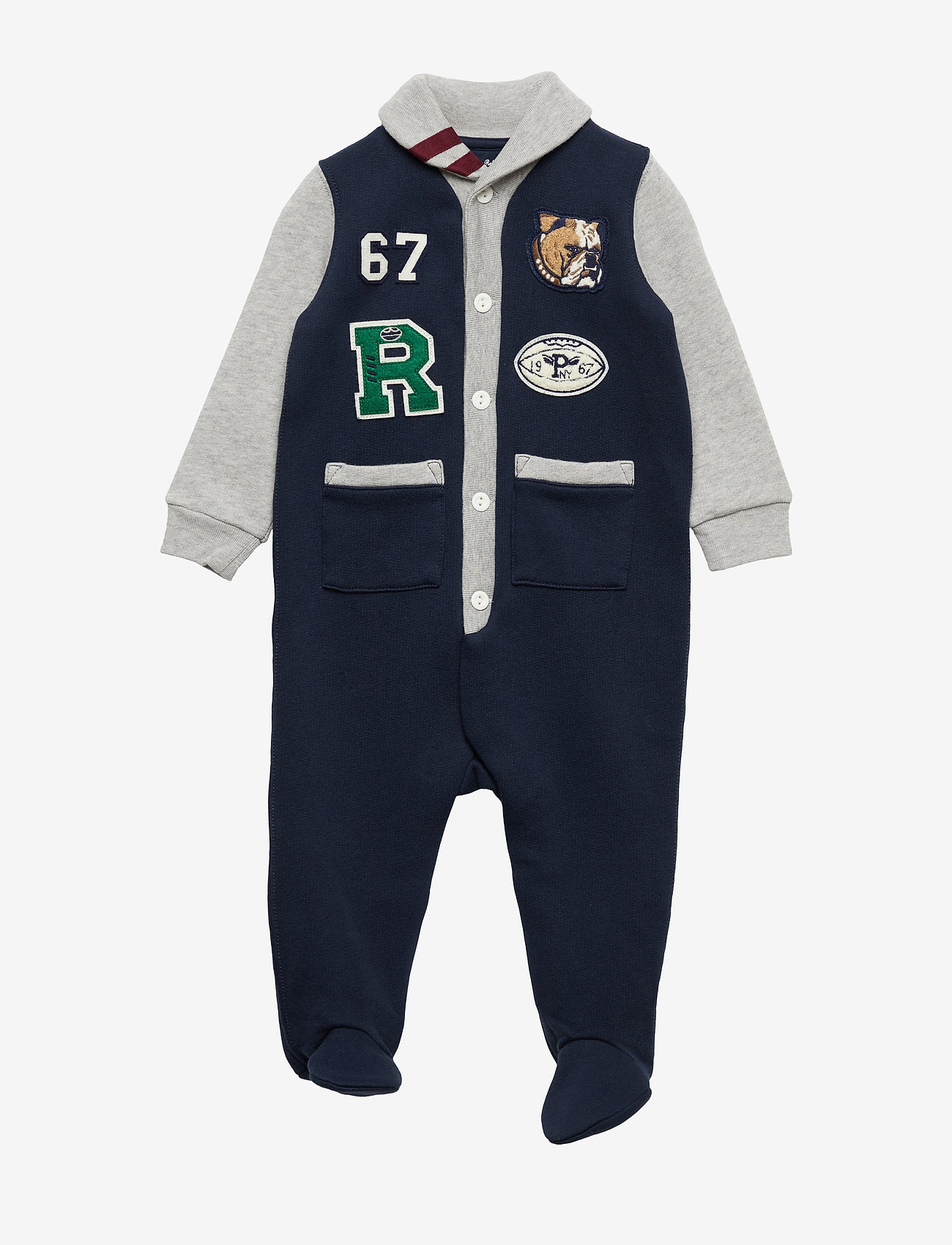 ralph lauren cotton blend fleece jumpsuit