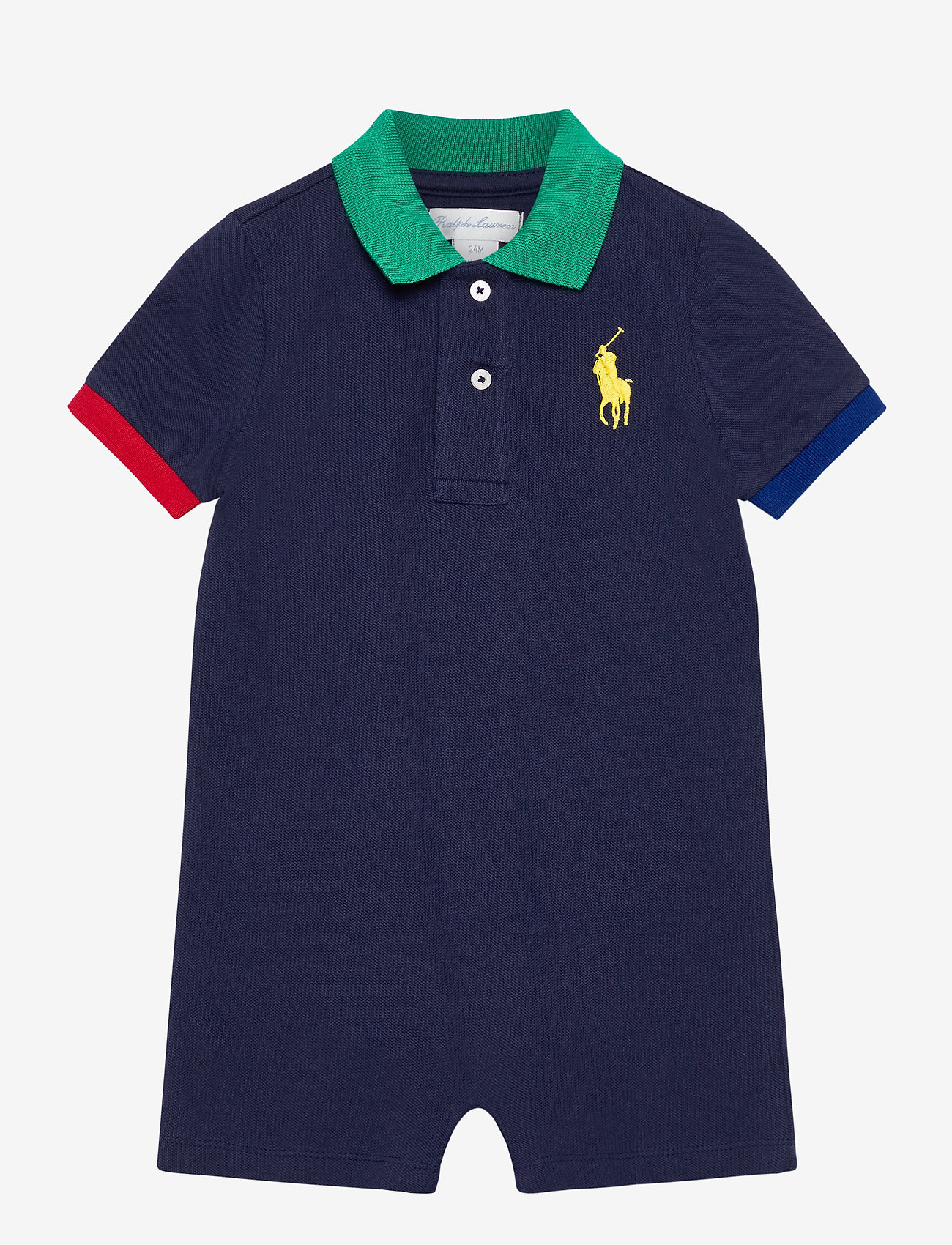 cotton mesh polo shortall