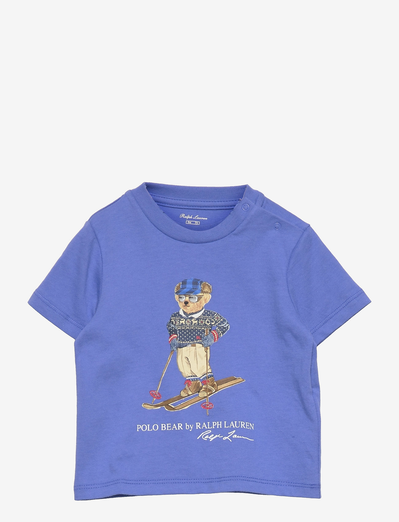 Ralph Lauren Baby - Polo Bear Cotton Jersey Tee - short-sleeved t-shirts - indigo sky - 0