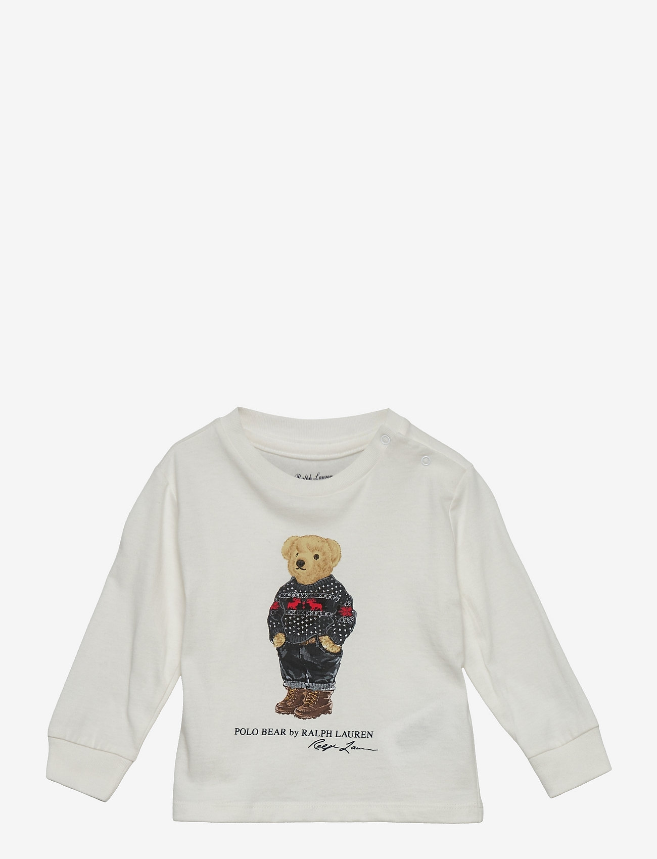 Ralph Lauren Baby - Polo Bear Cotton Long-Sleeve Tee - long-sleeved t-shirts - nevis - 0
