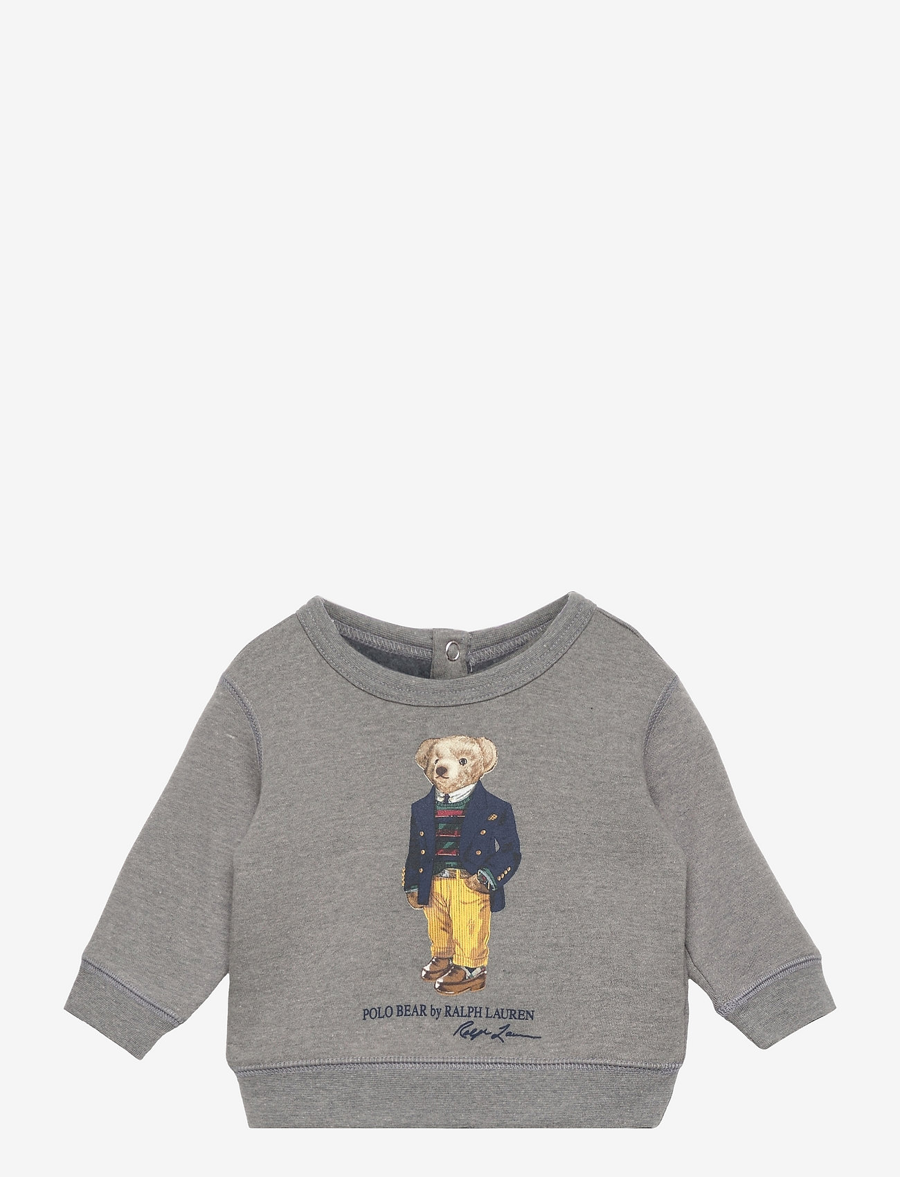 Ralph Lauren Baby - Polo Bear Fleece Sweatshirt - long-sleeved t-shirts - classic grey heat - 0