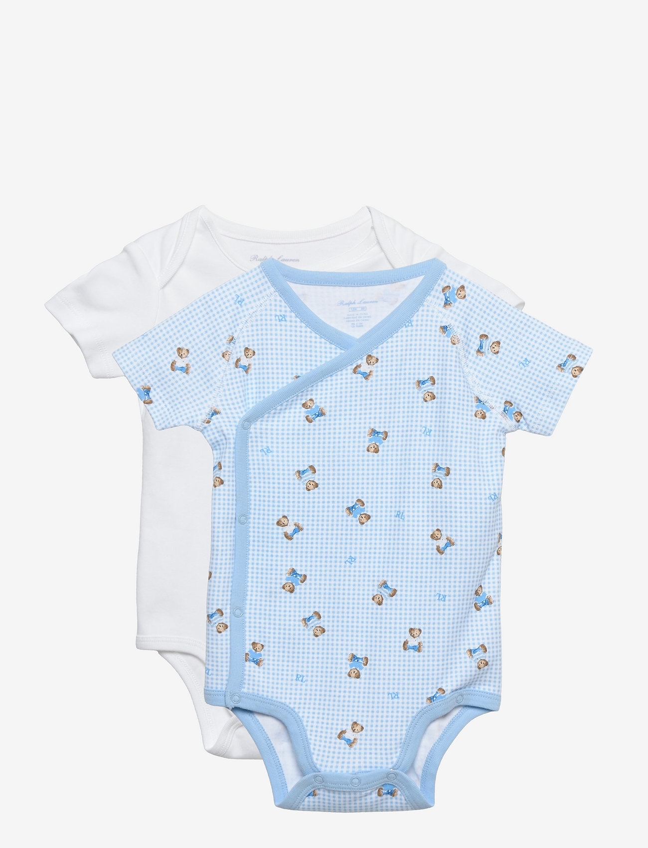 Ralph Lauren Baby Polo Bear Cotton Bodysuit 2pack Bodies