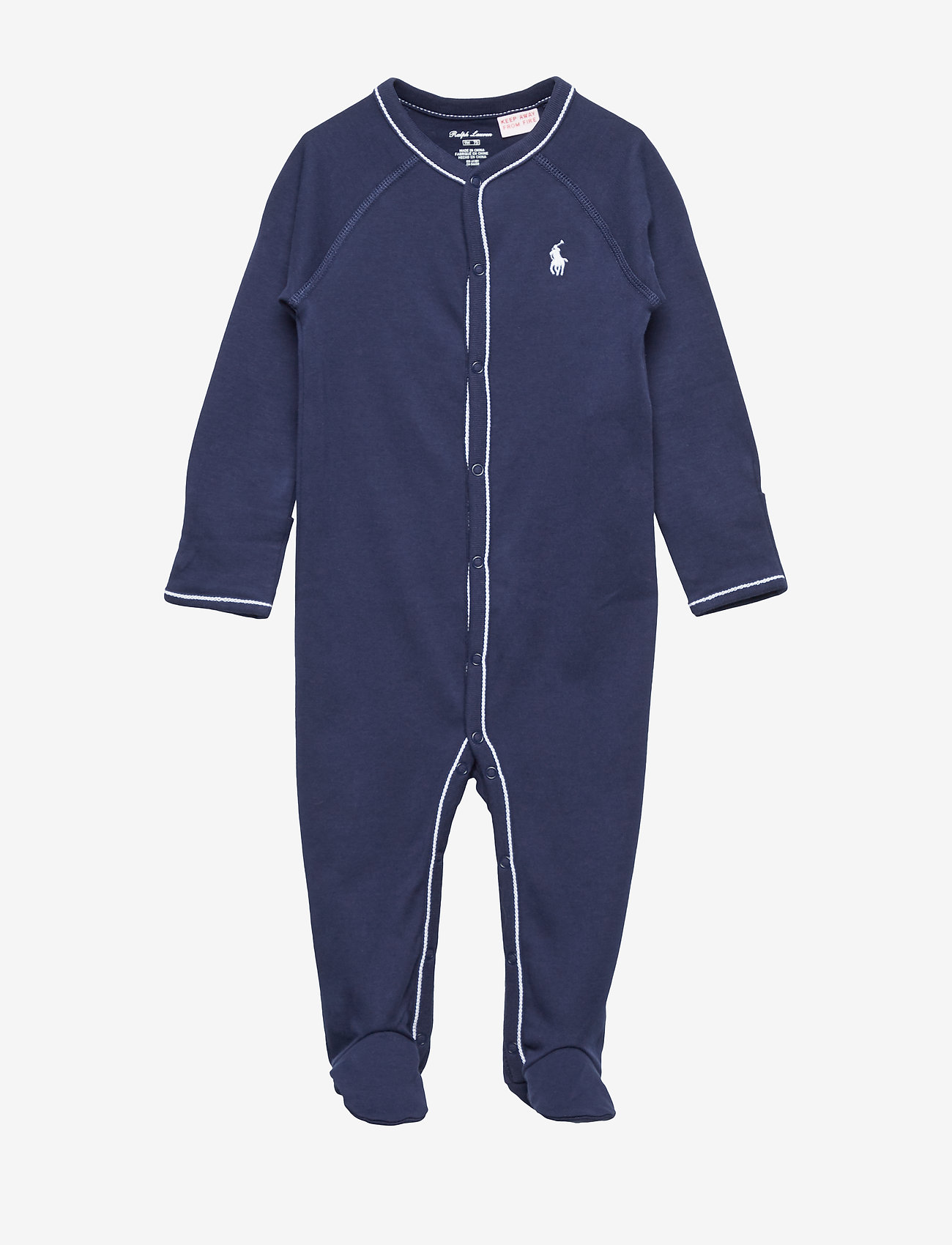 Ralph Lauren Baby - Cotton Jersey Footed Coverall - langærmede heldragter - french navy - 0