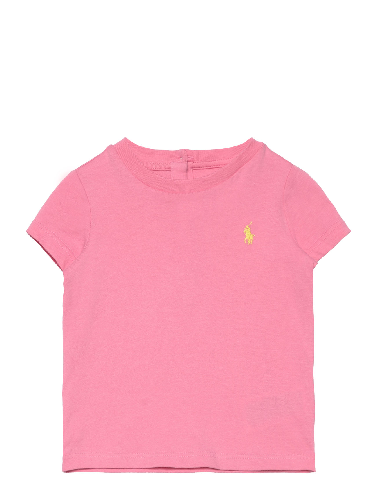 Cotton Jersey Crewneck Tee Tops T-Kortærmet Skjorte Pink Ralph Lauren Baby