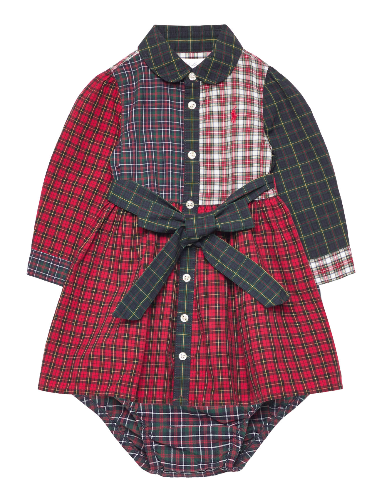 Plaid Poplin Fun Shirtdress & Bloomer Dresses & Skirts Dresses Casual Dresses Long-sleeved Casual Dresses Multi/patterned Ralph Lauren Baby