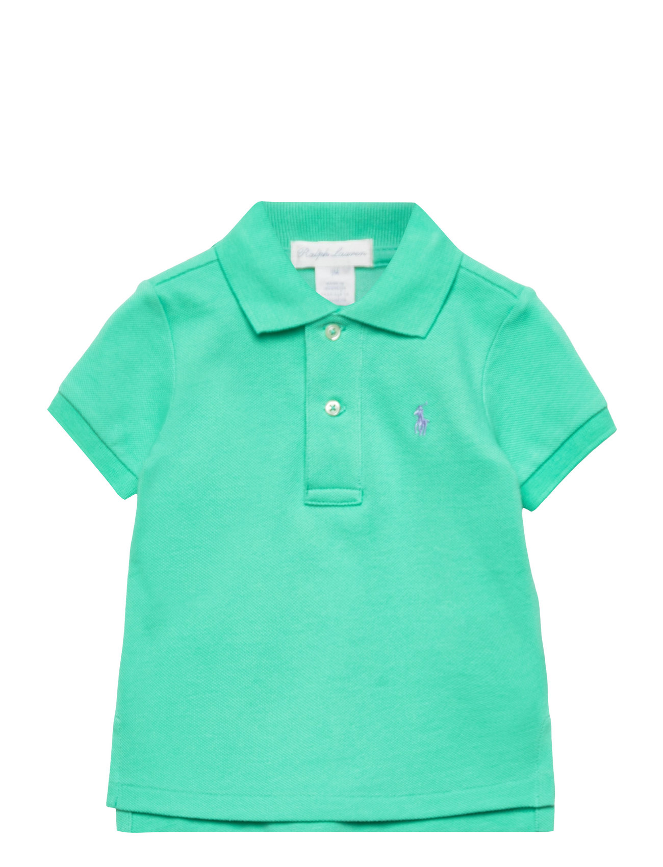 Cotton Mesh Polo Shirt Tops T-shirts Polo Shirts Short-sleeved Polo Shirts Green Ralph Lauren Baby